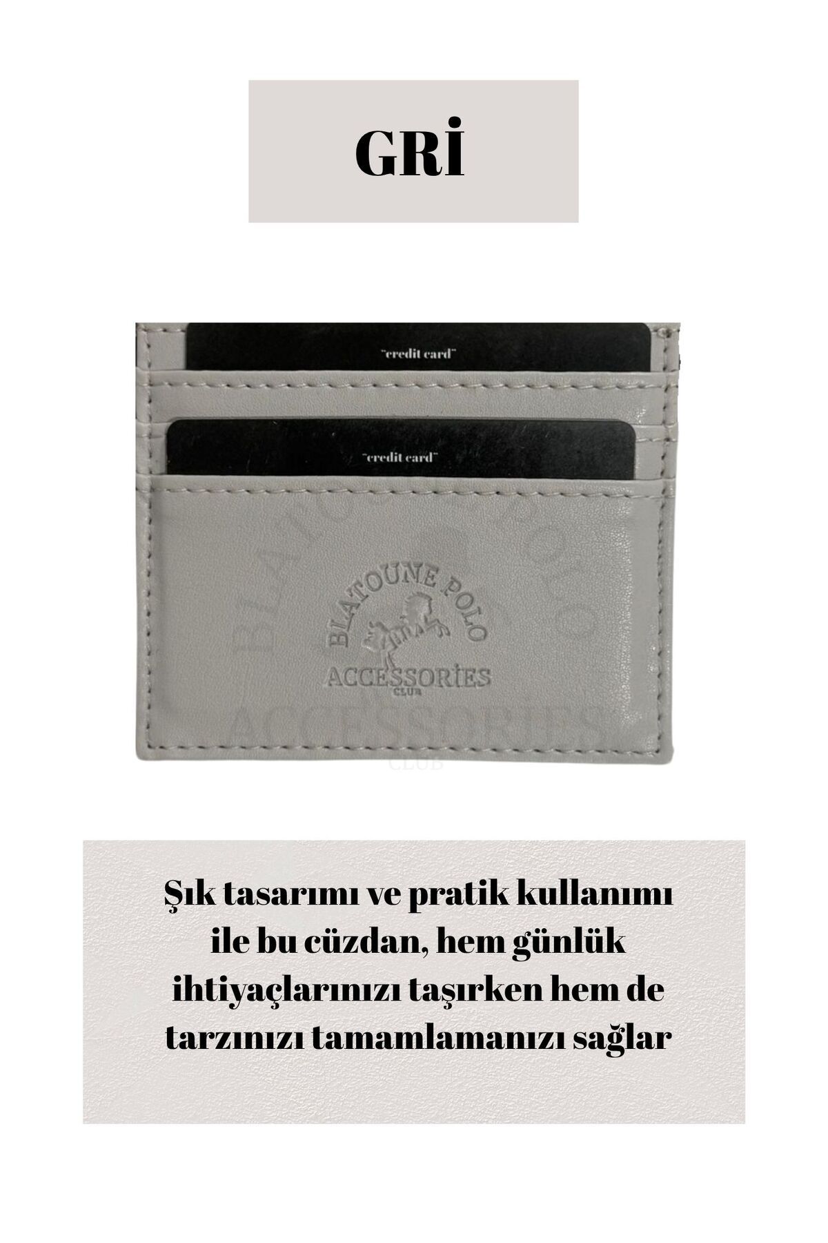 Blatoune Polo Unisex Suni Deri İnce Model Kağıt Para Bölmeli Kredi Kartı Ve Kartvizitlik Kartlık
