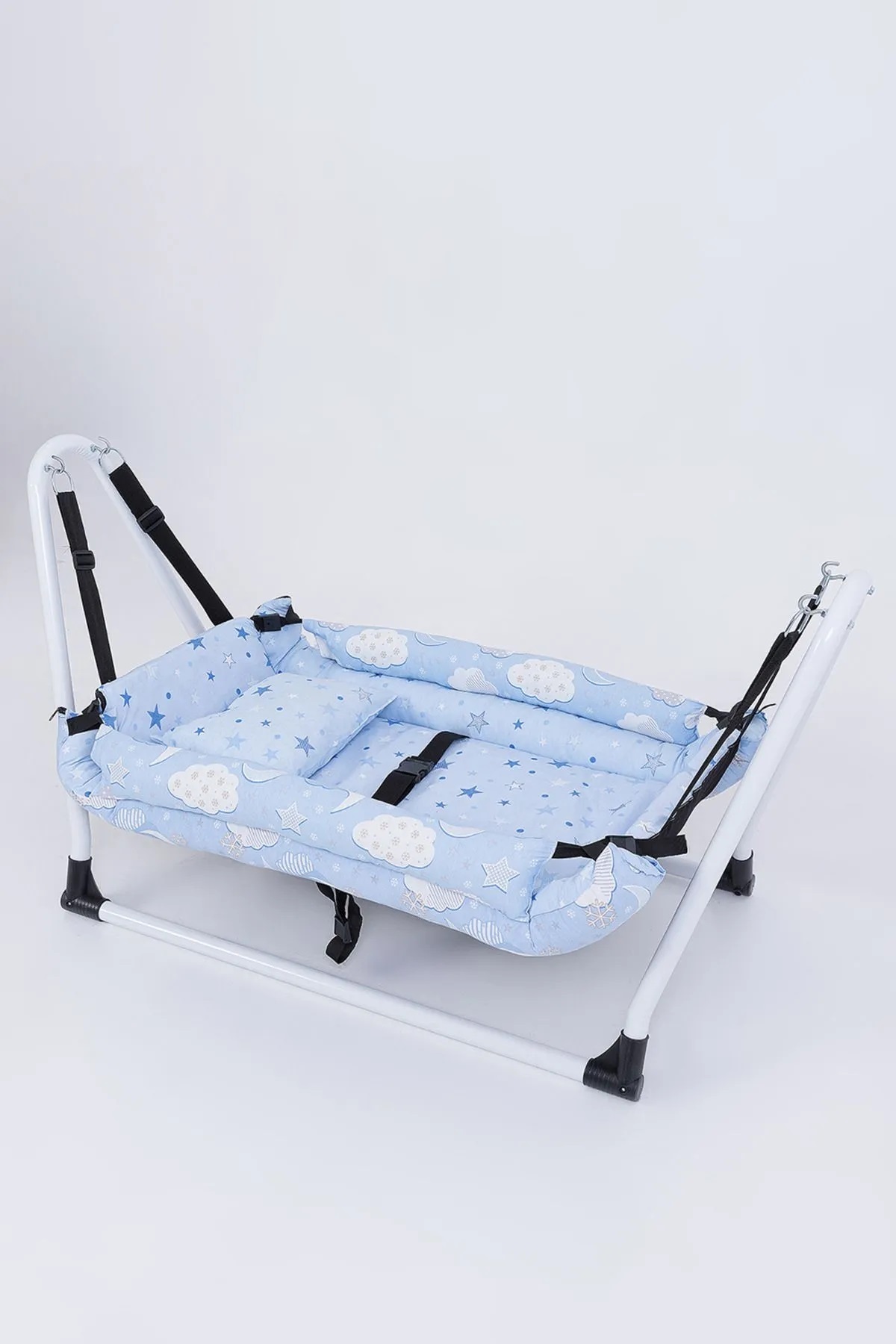 BEBEK HAMAK BEŞİK PAMUKLU ELYAF DOLGULU ÇİNGEN BEŞİĞİ SABİTLEMELİ