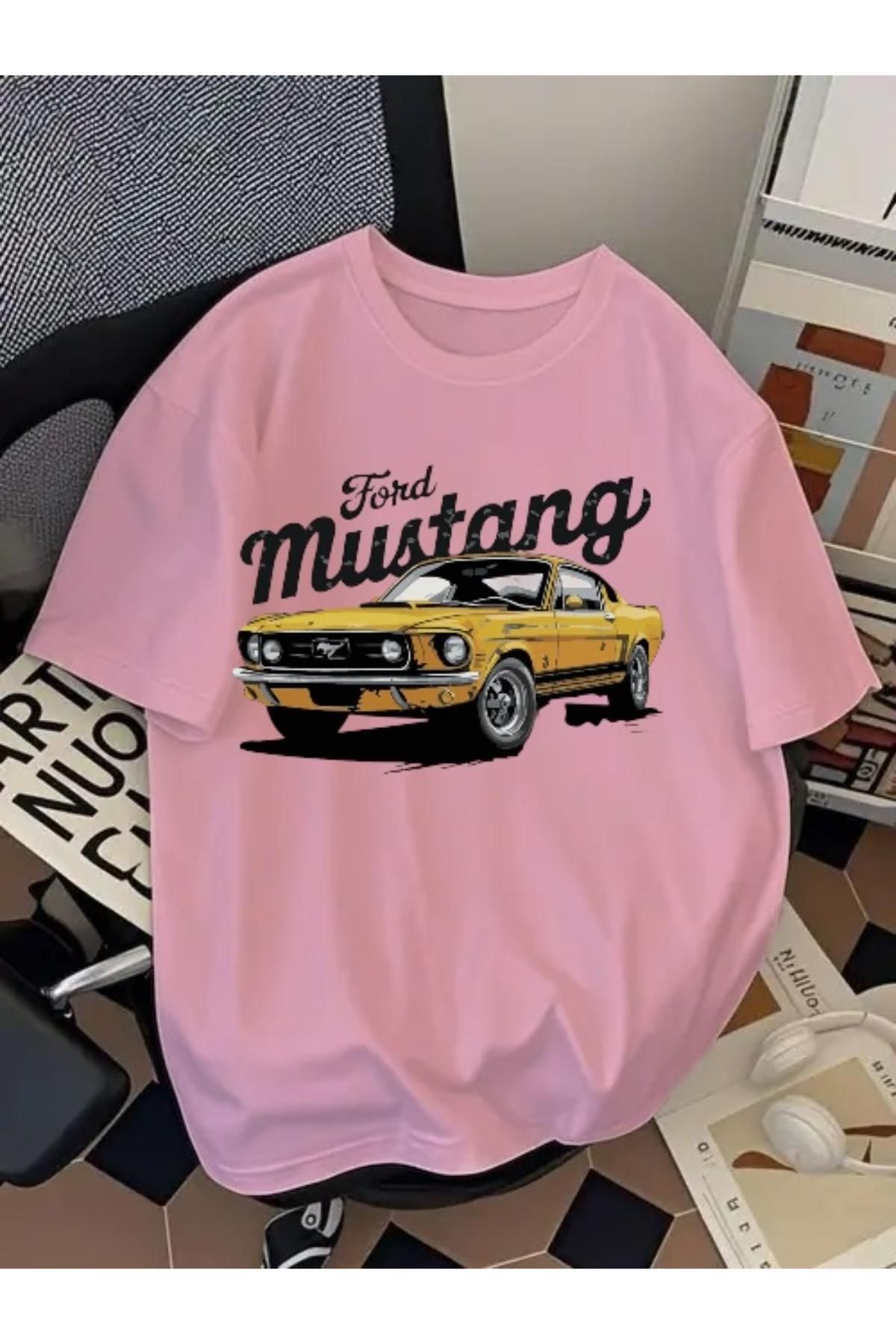 EQİ Mustang Baskılı Oversize T-Shirt