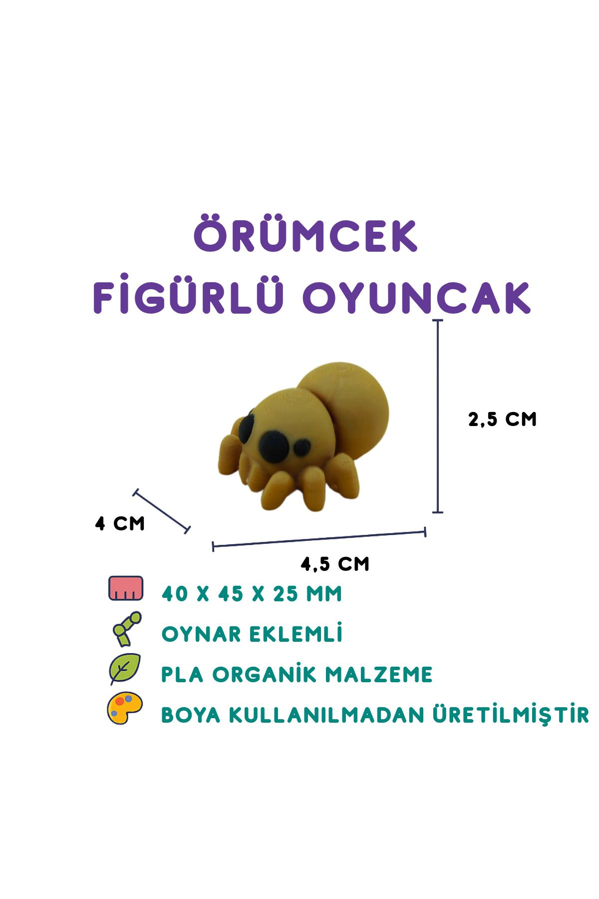 Totilina Örümcek Figür - 3D Mini Canlı Figürü