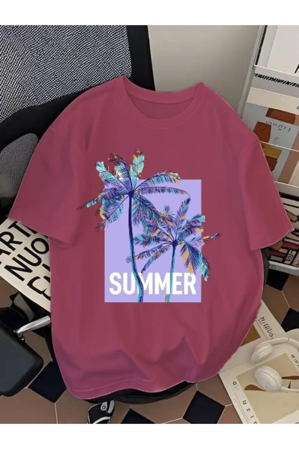 EQİ Summer Baskılı Oversize T-Shirt