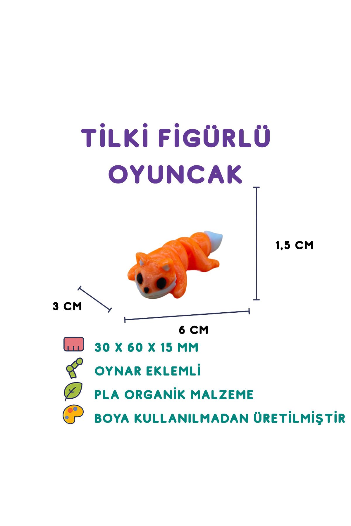 Totilina Tilki Figür - 3D Kurnaz Hayvan Oyuncağı