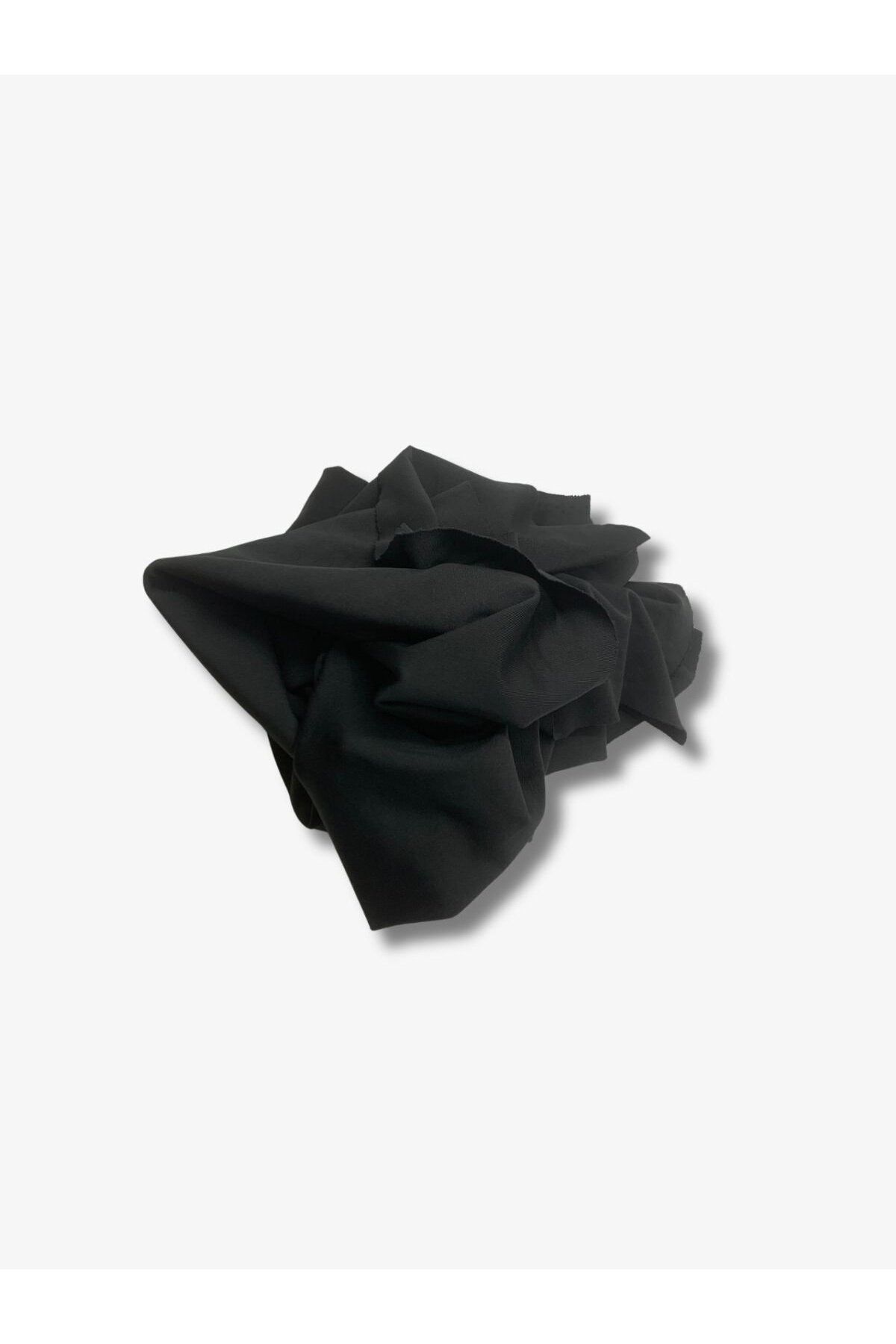 Yiğit Kumaş Dökümlü Esnek Takımlık Polyester Penye Kumaş, Parça 85x150 cm Siyah Renk