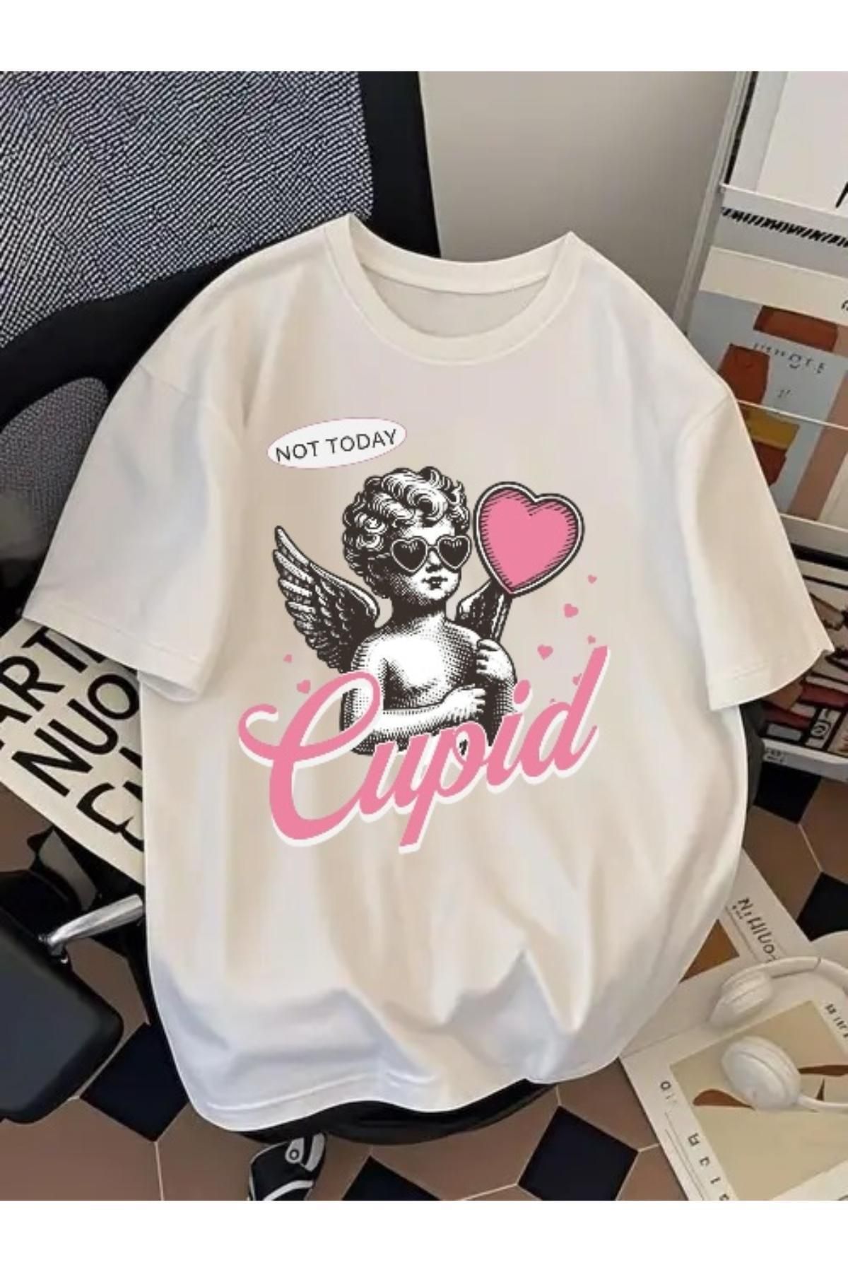 EQİ Not Today Melek Baskılı Oversize T-Shirt