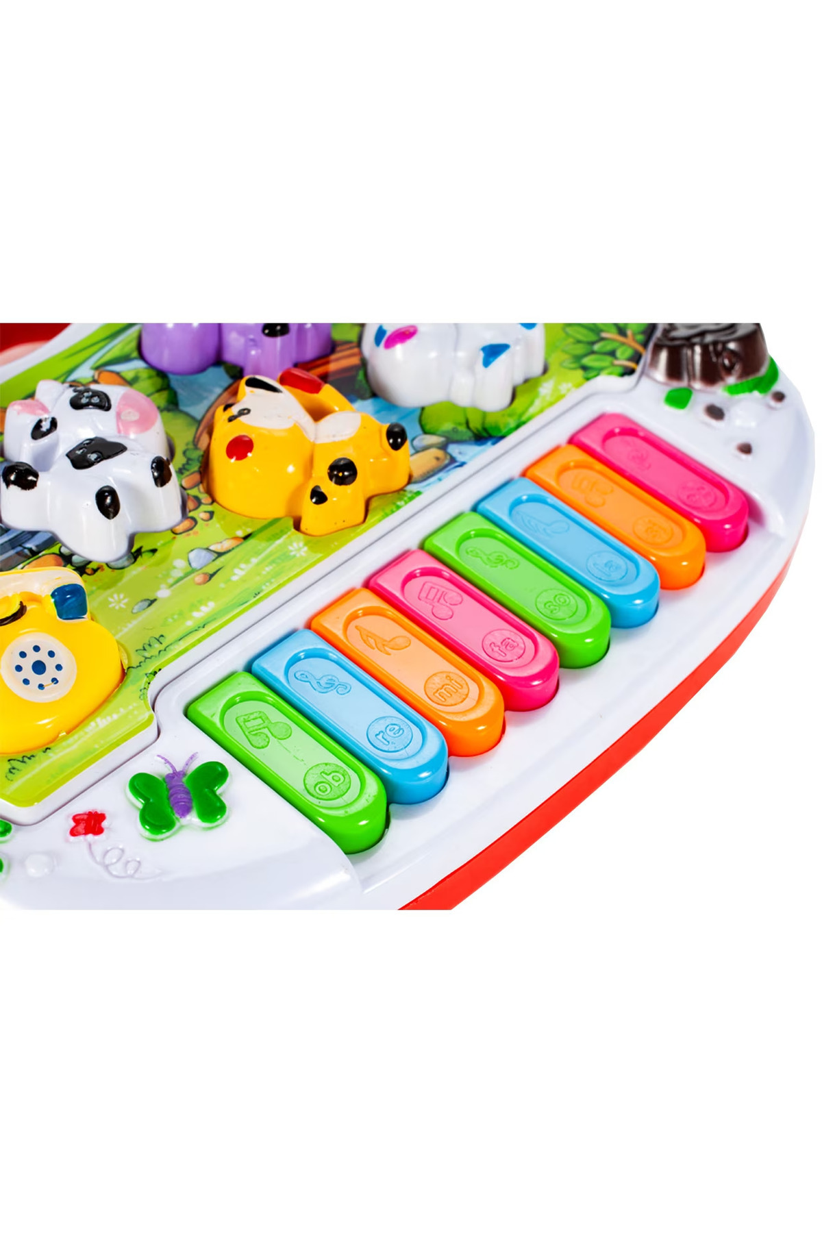 LUDIRO-Interactive Baby Toy, Animal Farm, 4 Functions, With Lights and Sounds, Piano 4