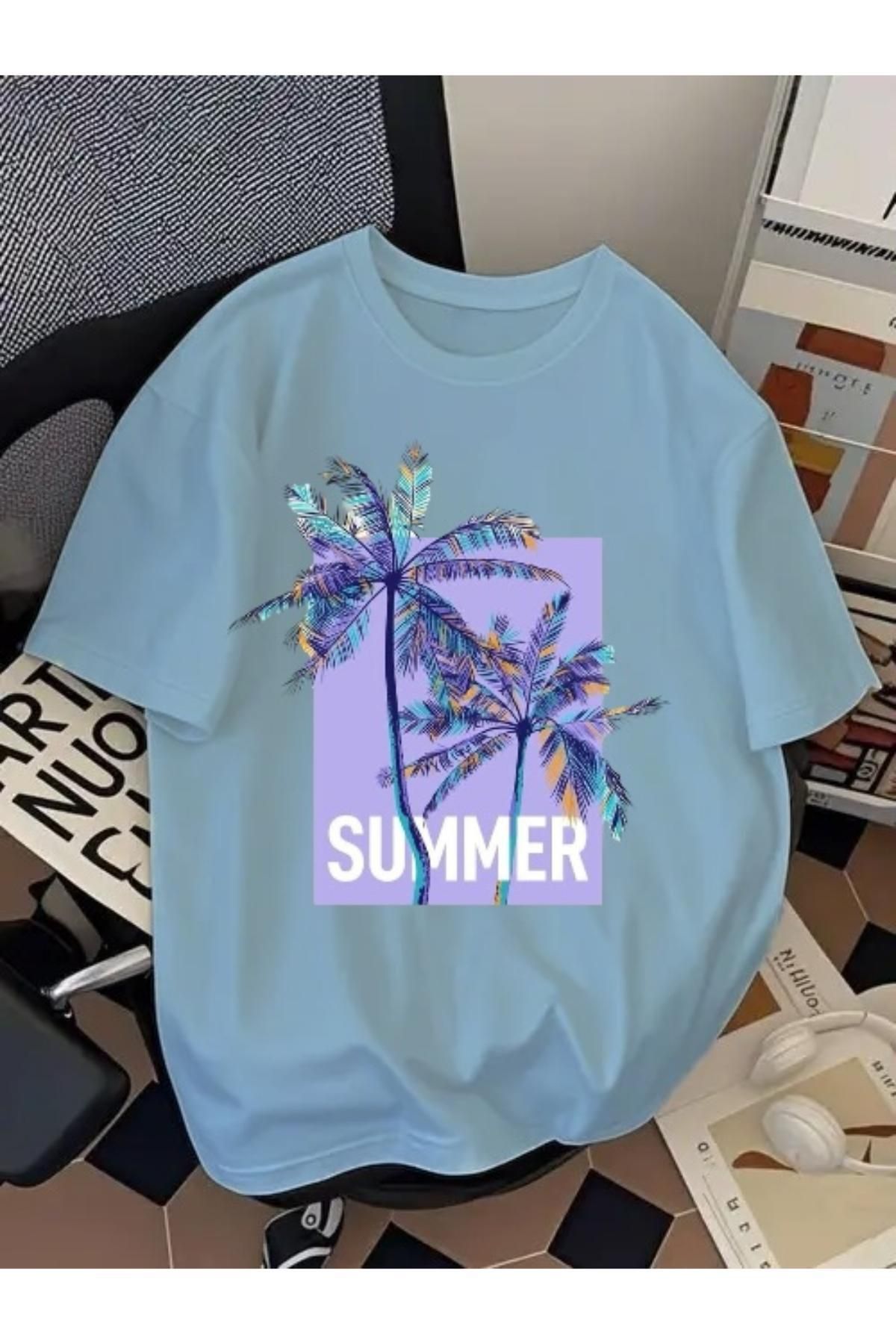 EQİ Summer Baskılı Oversize T-Shirt