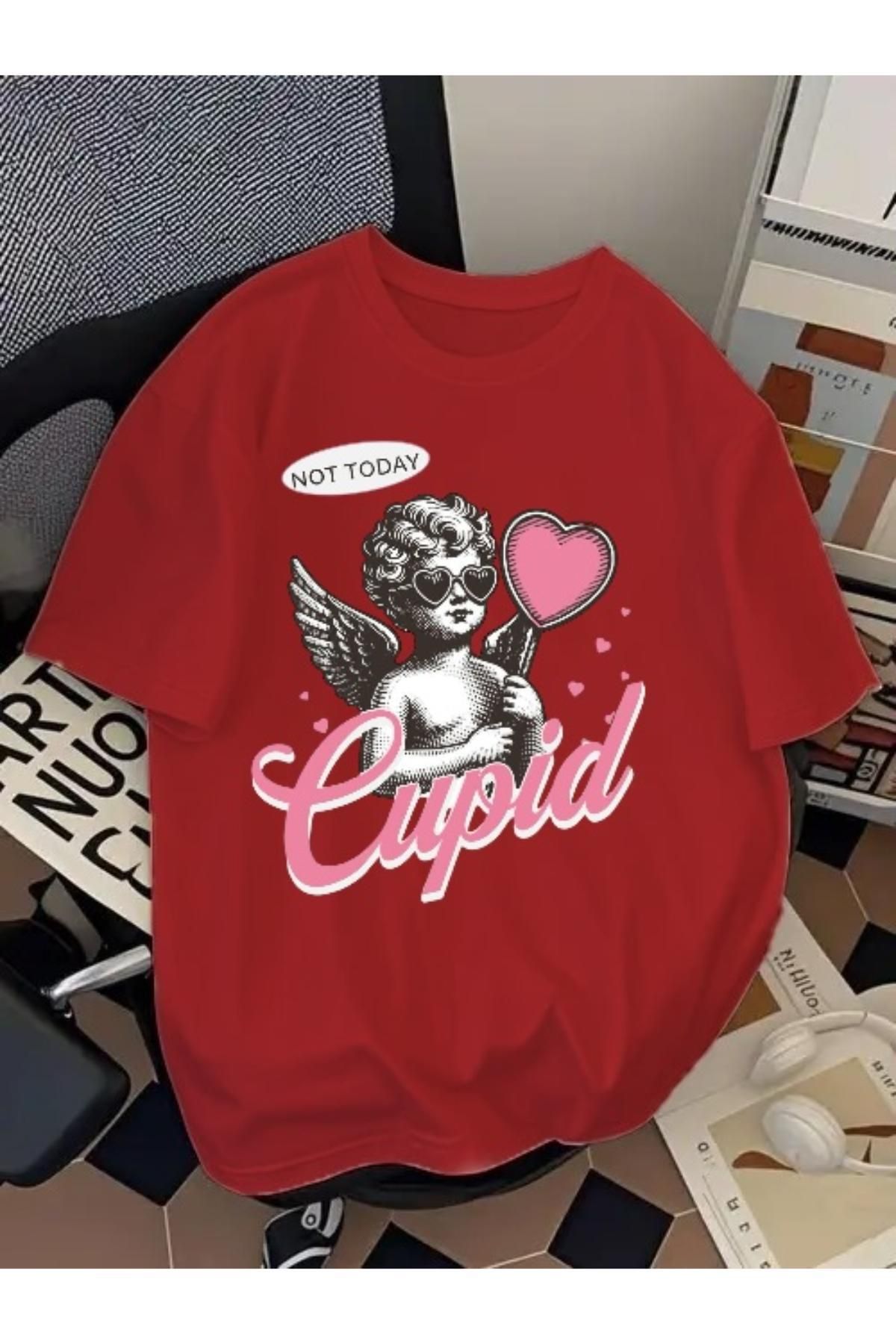 EQİ Not Today Melek Baskılı Oversize T-Shirt