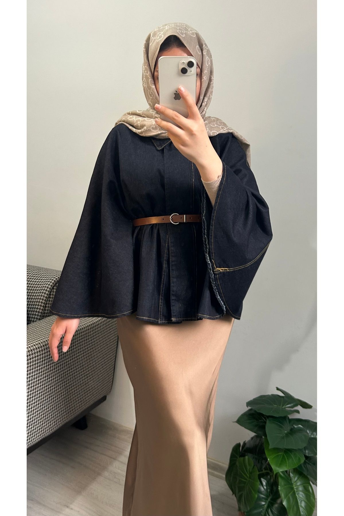 MODA PELERİN KOT CEKET