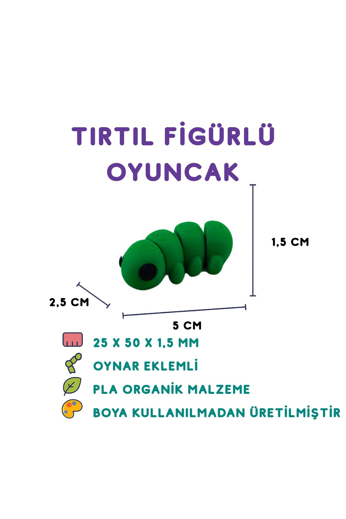 Totilina Tırtıl Figür - 3D Böcek Temalı Mini Oyuncak