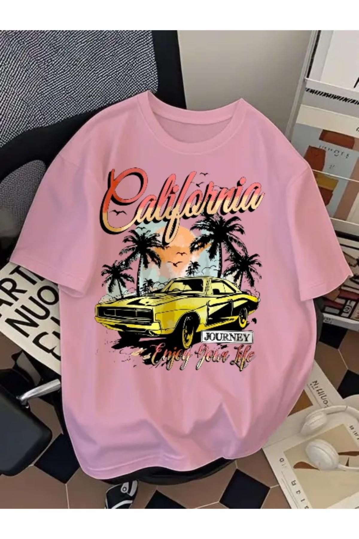 EQİ California Baskılı Oversize T-Shirt