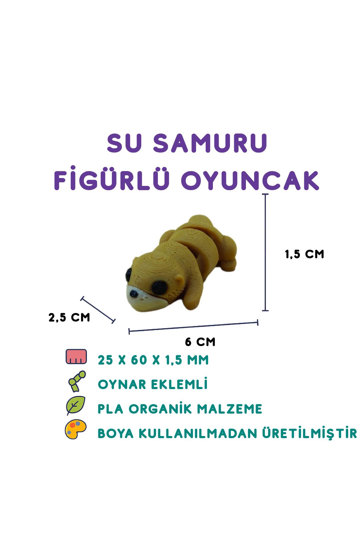 Totilina Su Samuru Figür - 3D Doğa Temalı Mini Hayvan