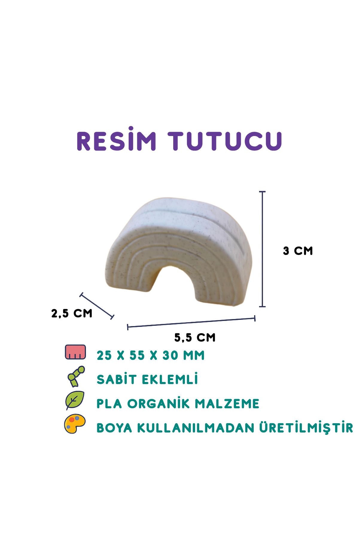 Totilina Beyaz Resimlik - Dekoratif 3D Mini Resimlik