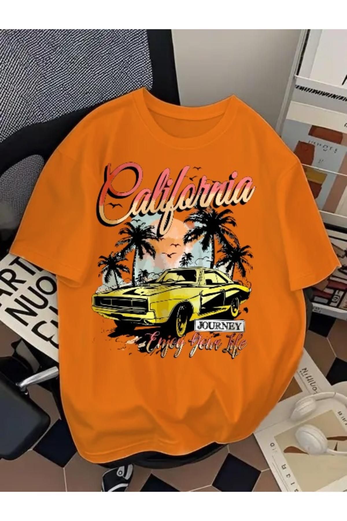 EQİ California Baskılı Oversize T-Shirt