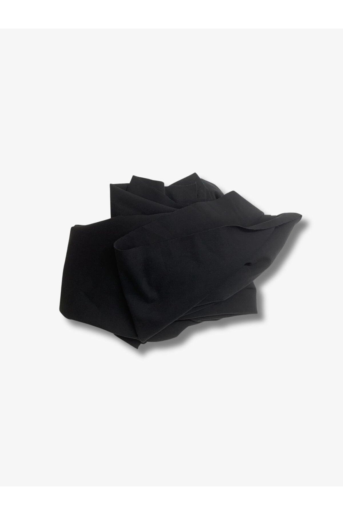 Yiğit Kumaş Dökümlü Esnek Takımlık Polyester Penye Kumaş, Parça 130x150 cm Siyah Renk