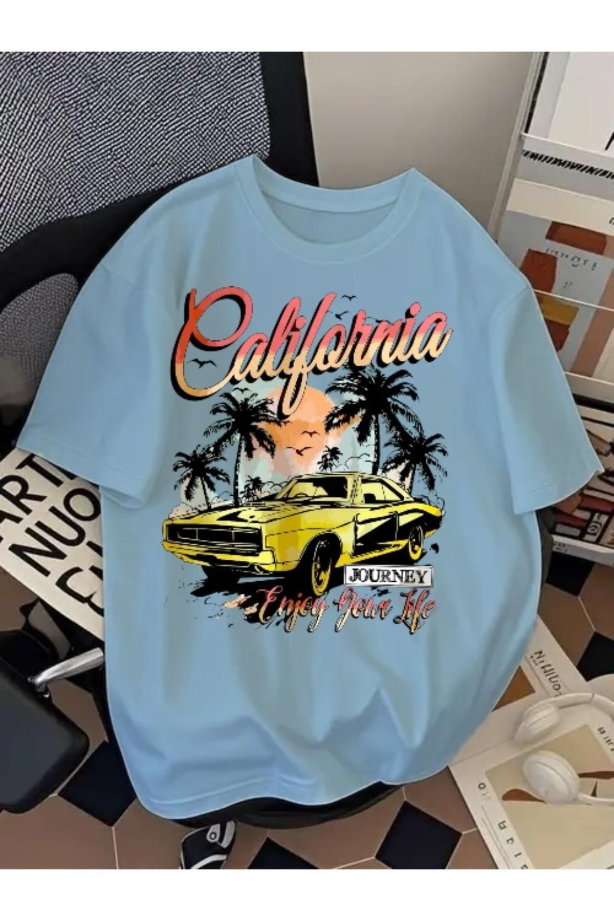 EQİ California Baskılı Oversize T-Shirt