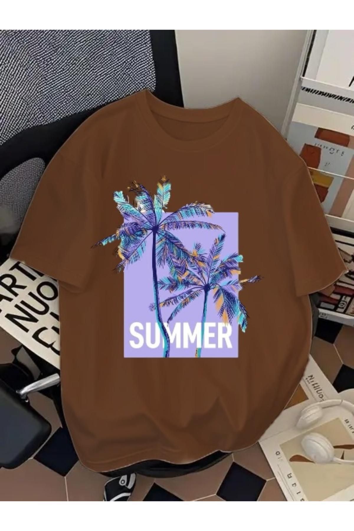 EQİ Summer Baskılı Oversize T-Shirt