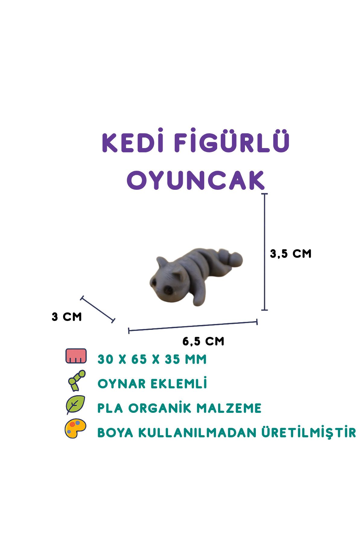 Totilina Kedi Figür - 3D Sevimli Evcil Hayvan Oyuncak
