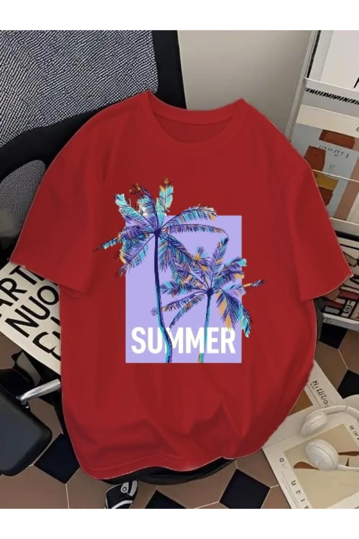 EQİ Summer Baskılı Oversize T-Shirt