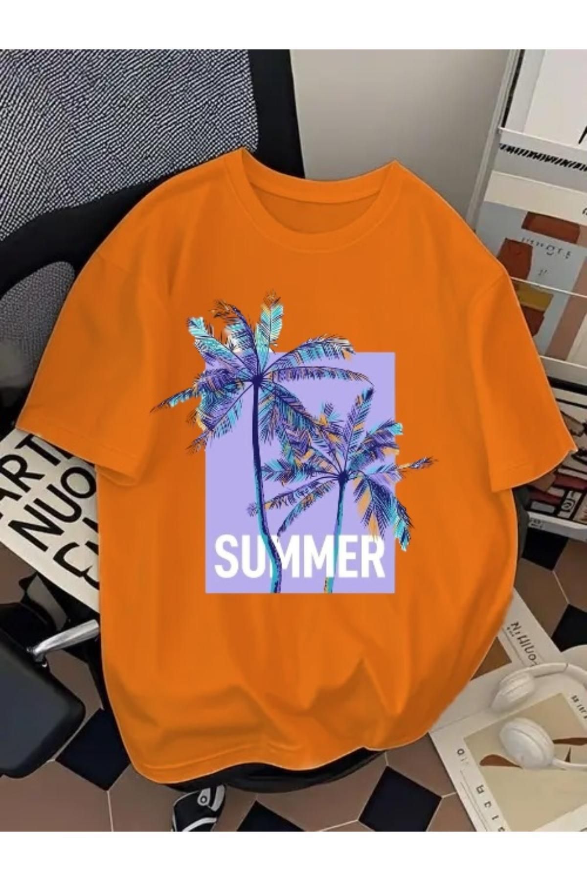 EQİ Summer Baskılı Oversize T-Shirt