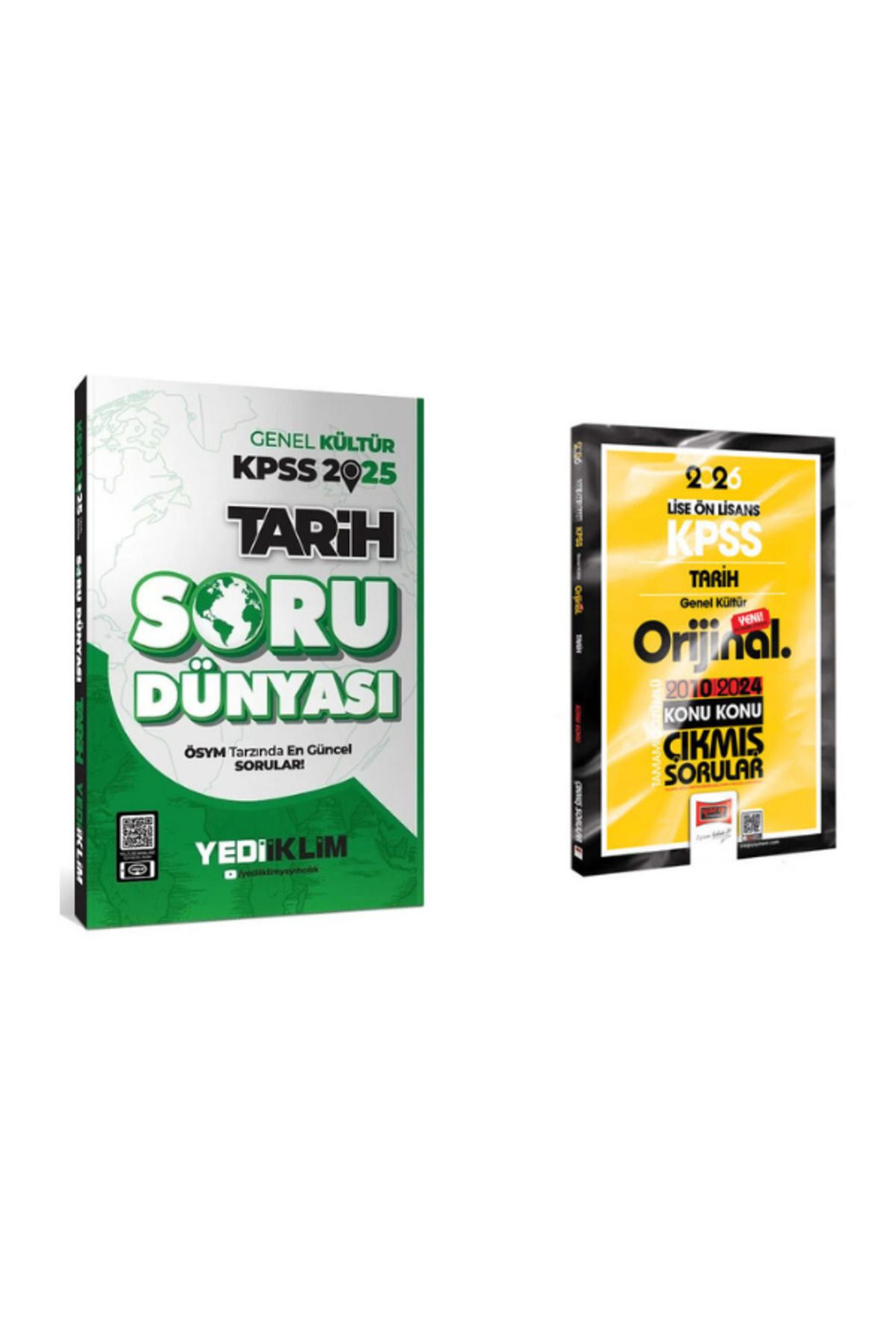 Okyanus Yayınları 2025 kpss yediiklim soru dünyası tarih soru bankası ve örtaöğretim önlisans tarih çıkmış soru