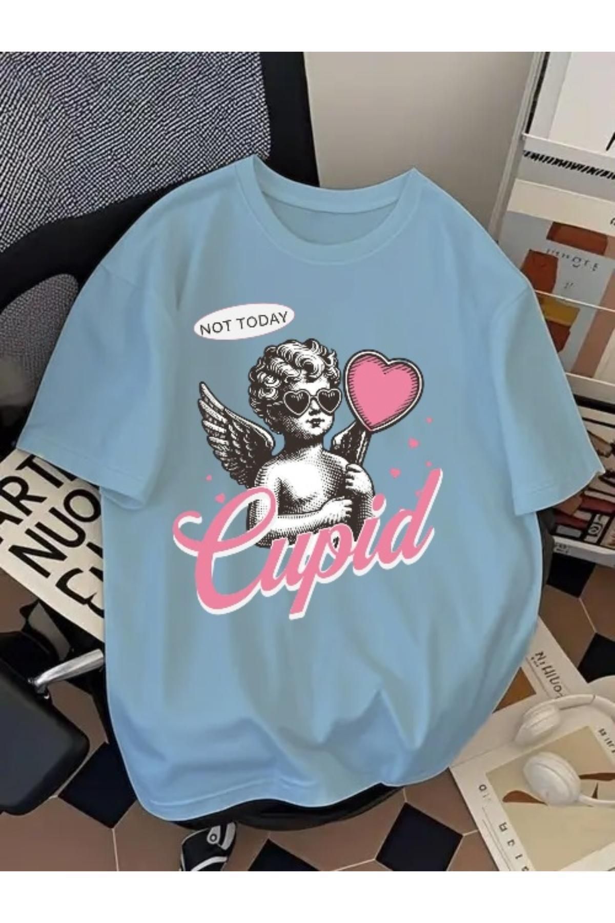 EQİ Not Today Melek Baskılı Oversize T-Shirt
