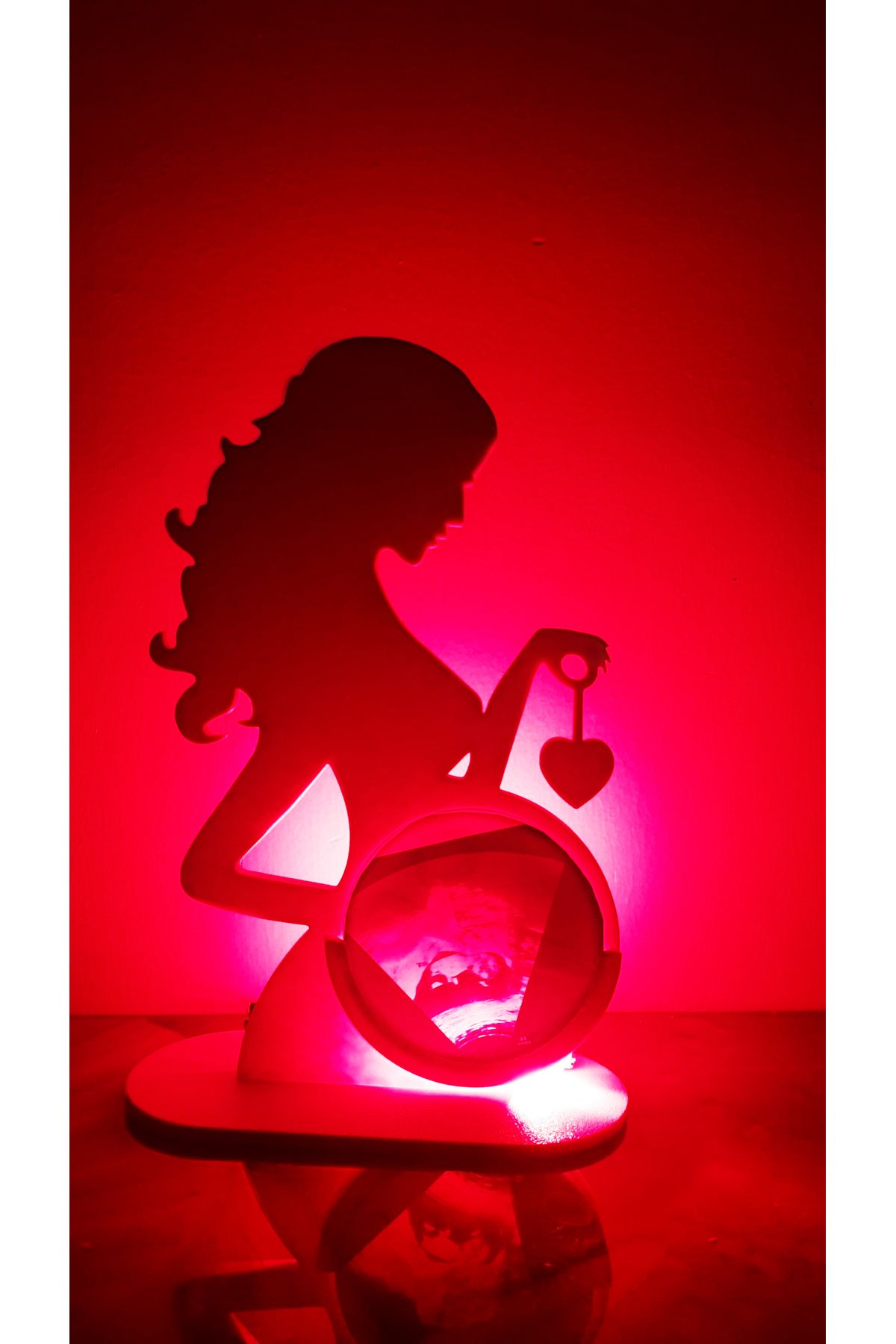 RELATOS Anne Bebek Ultrason Fotoğrafı İçin Led Işıklı Pilli Fotoğraf Çerçevesi DIY Gece Lambalı Resimlik