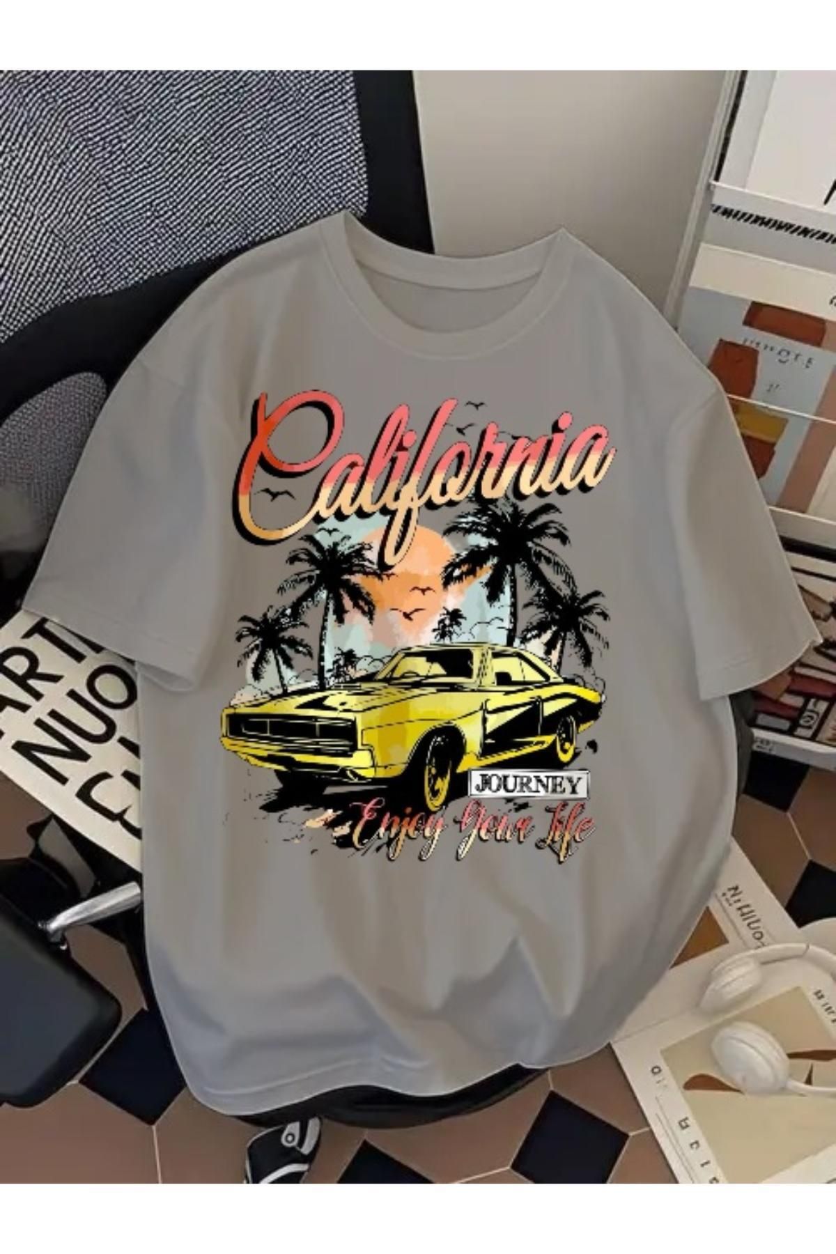 EQİ California Baskılı Oversize T-Shirt