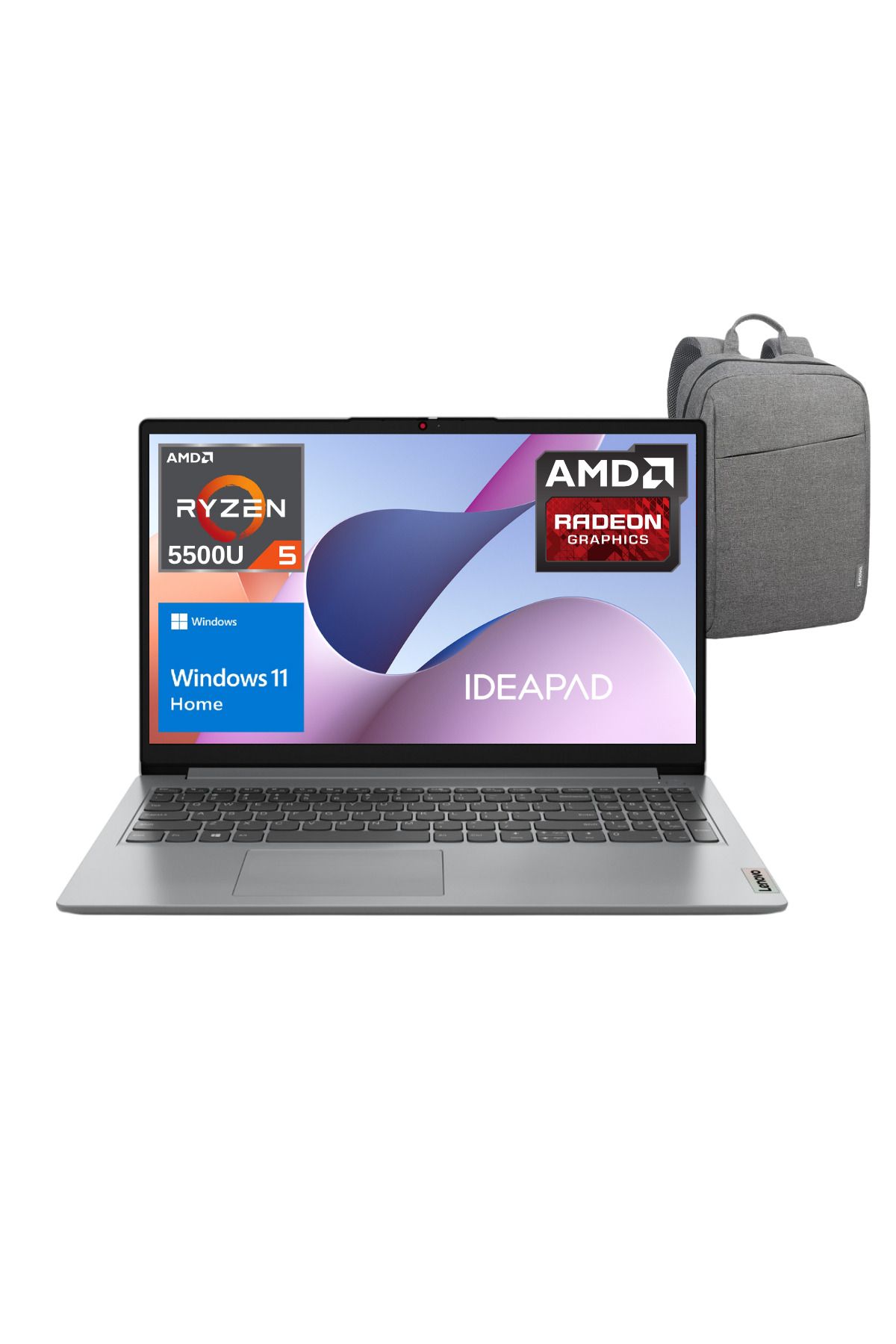 LENOVO IP 1 AMD R5 5500U 40GB 1TB SSD 15.6" FHD Win11 Laptop 82R400R6TX - Lenovo Çanta WZ5