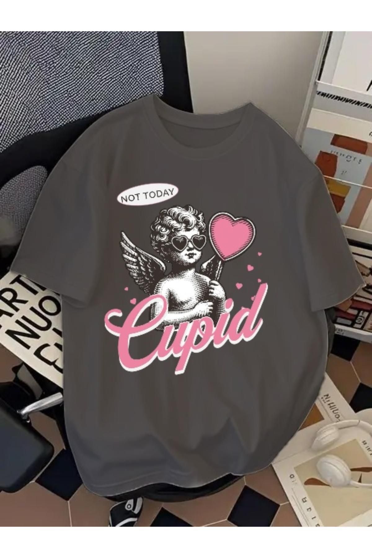 EQİ Not Today Melek Baskılı Oversize T-Shirt