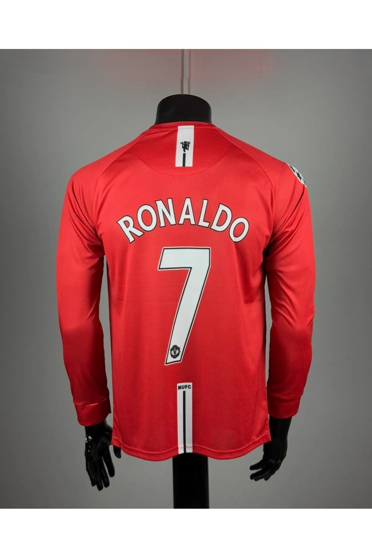 BARBITOS Manchester Unıted Cristiona Ronaldo Uzun Kol 2008 Moscow Ligi Kırmızı Yetişkin Forması-İM02