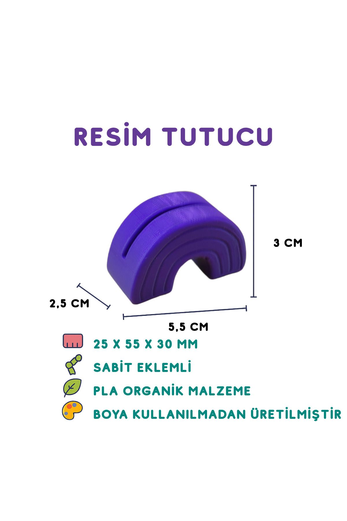 Totilina Mor Resimlik - 3D Dekoratif Çerçeve