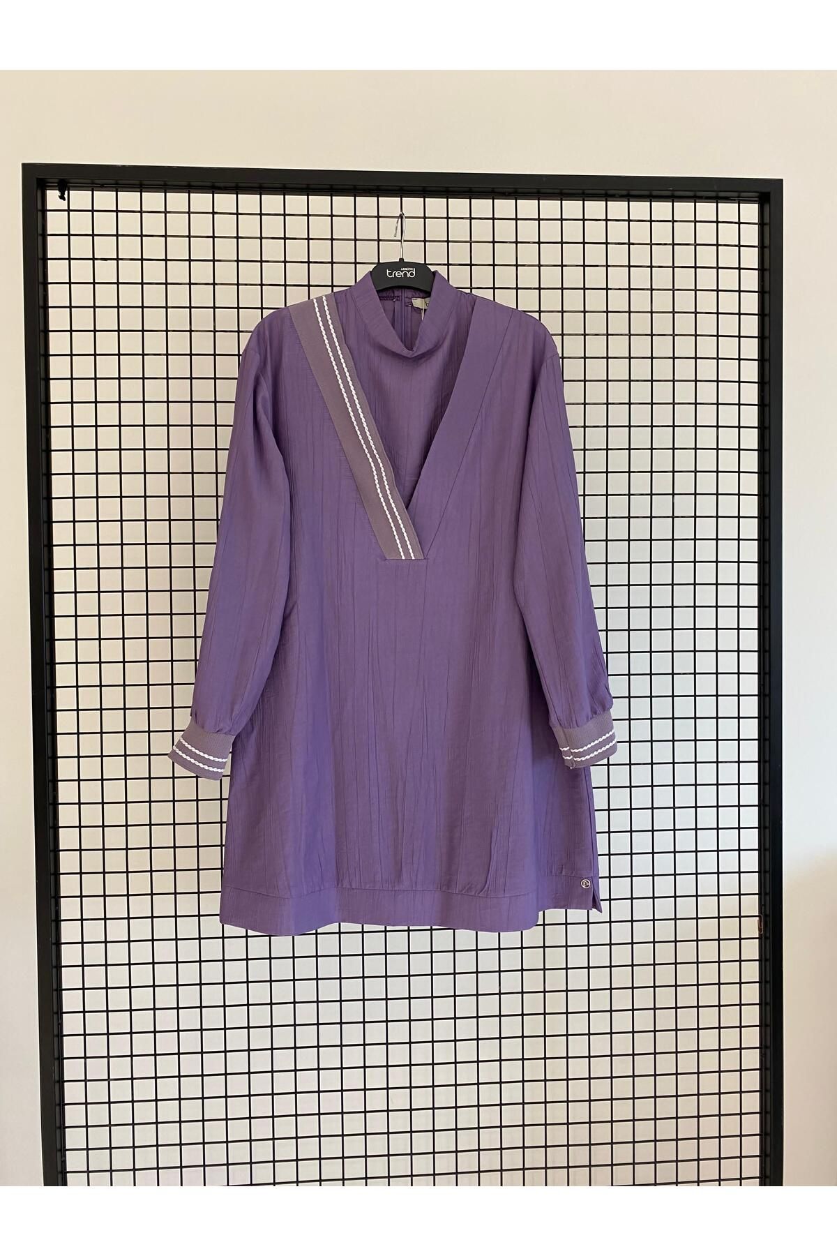 Armine TREND Yaka Çapraz Ribanalı Tunik 25YT4143