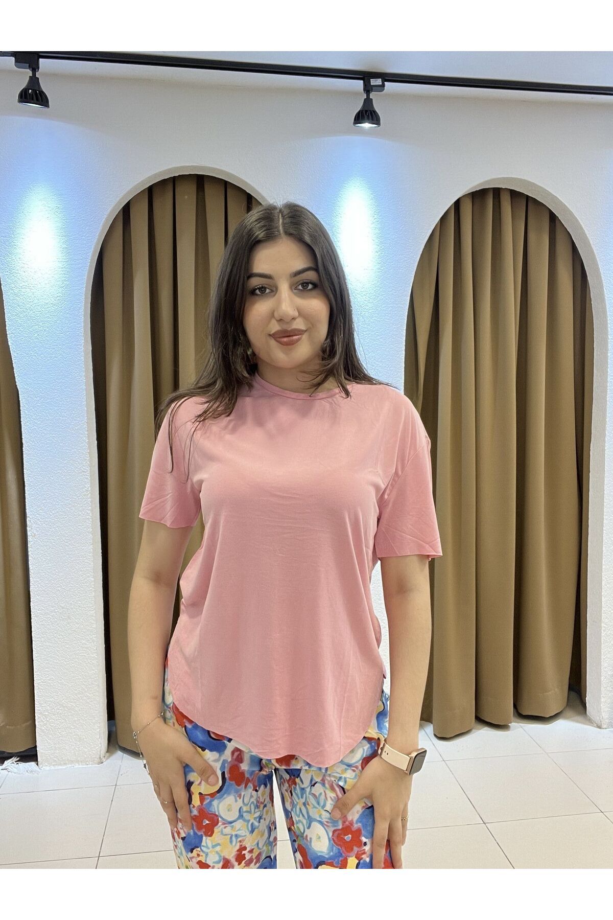 SUNAYBUTİK PEMBE T-SHİRT