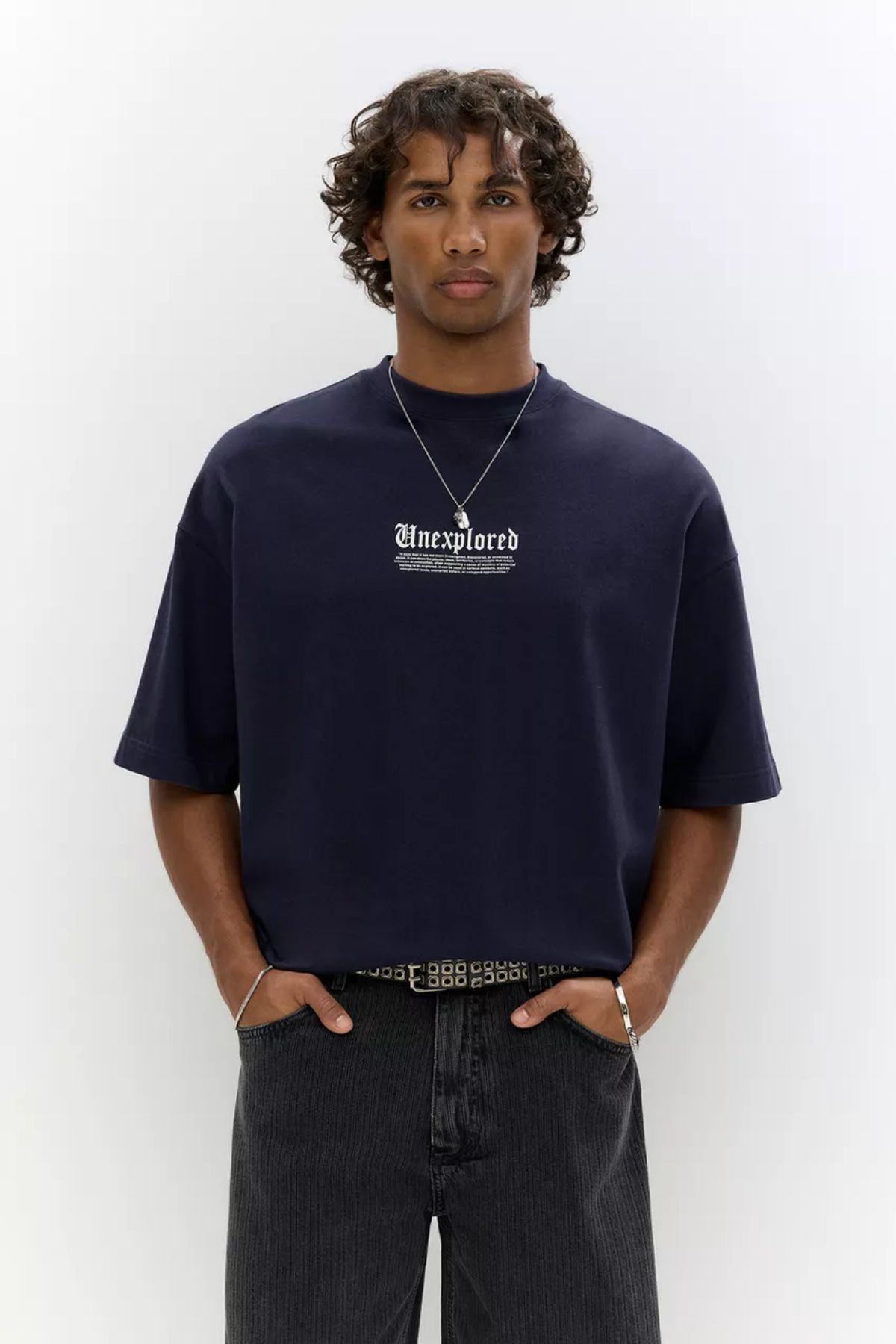 Koklonmoda Unisex Unexplored Baskılı Oversize T-Shirt