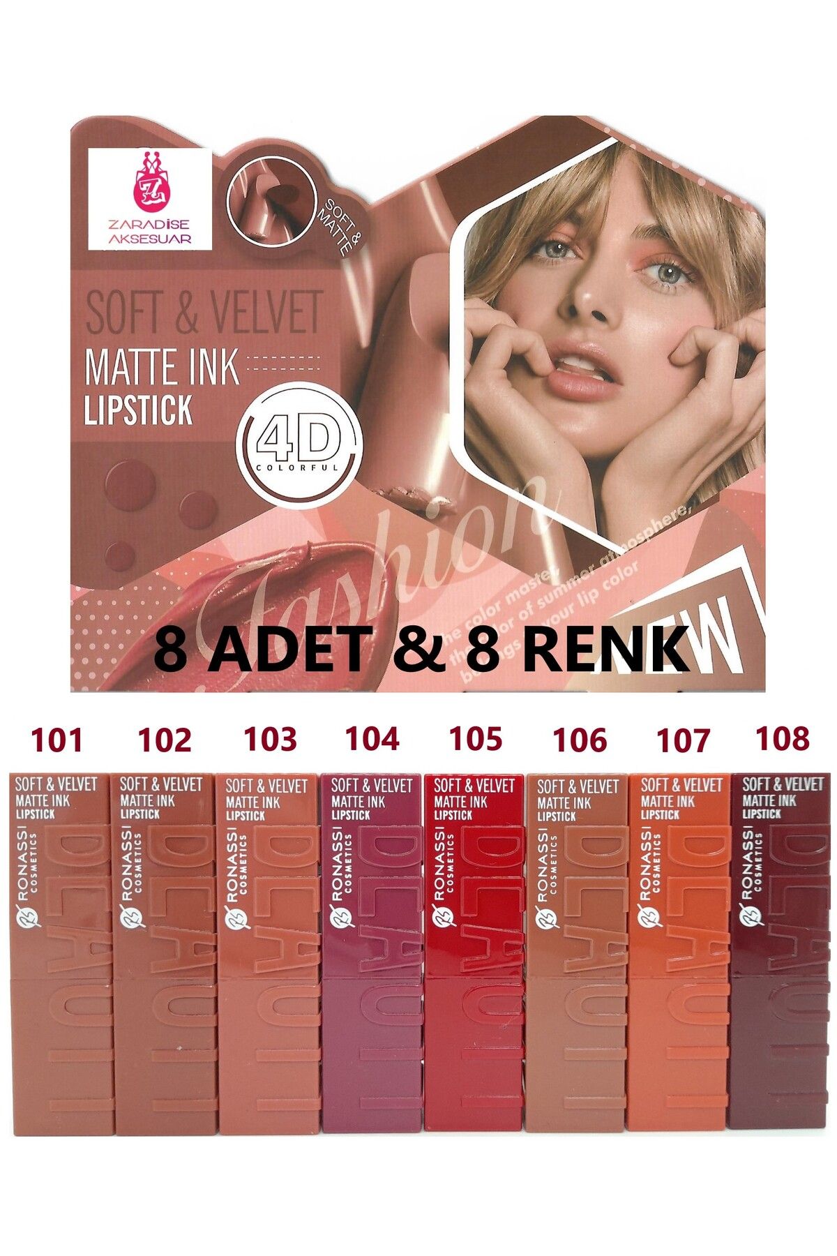 BBeauty Soft & Velvet Matte İnk Ruj 4D Colorful Lipstick