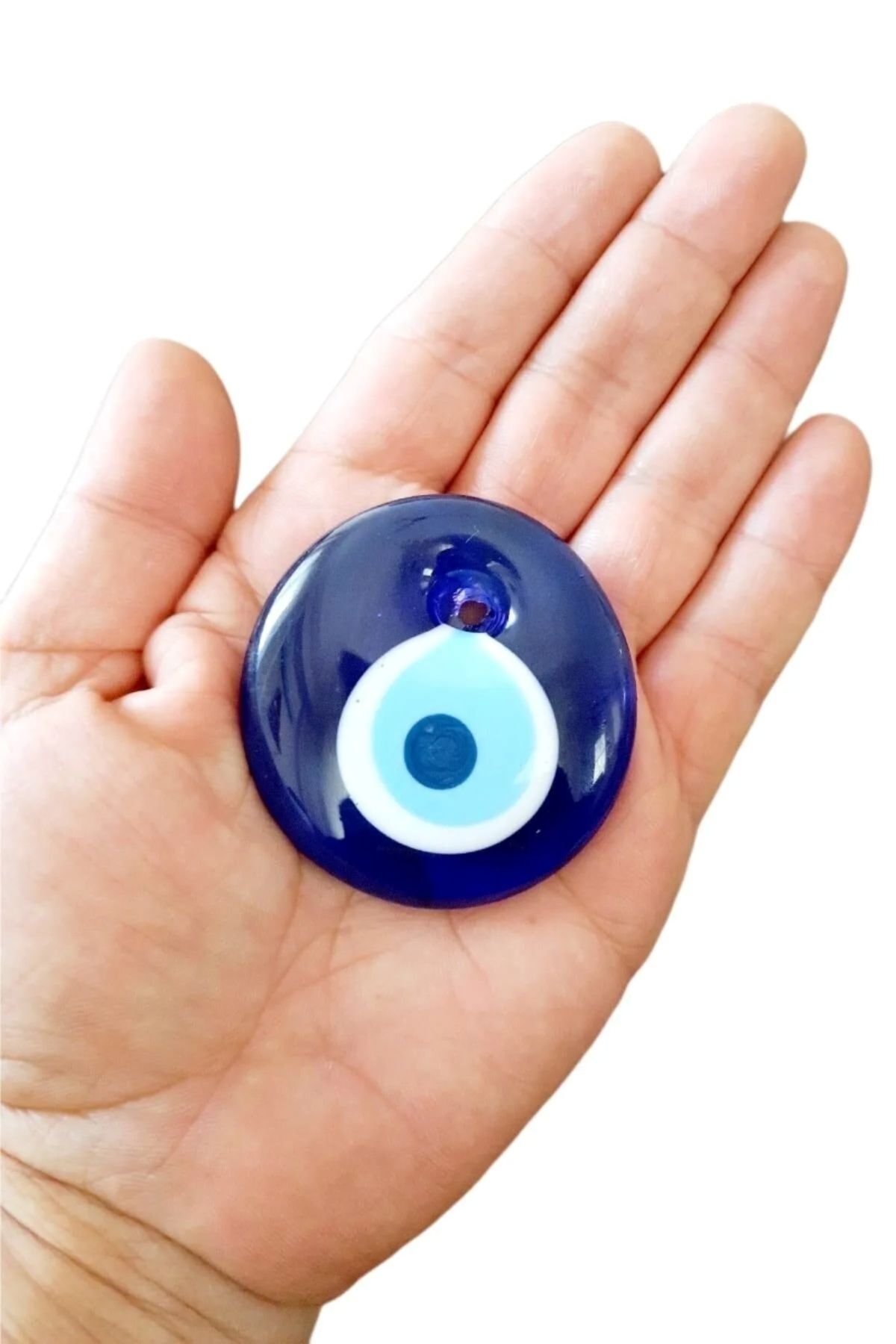 Arsglass Nazar Boncuğu 20 Adet 5 Cm Delikli Cam Nazarlık Ağaç Süsleme Dekoratif Nazar