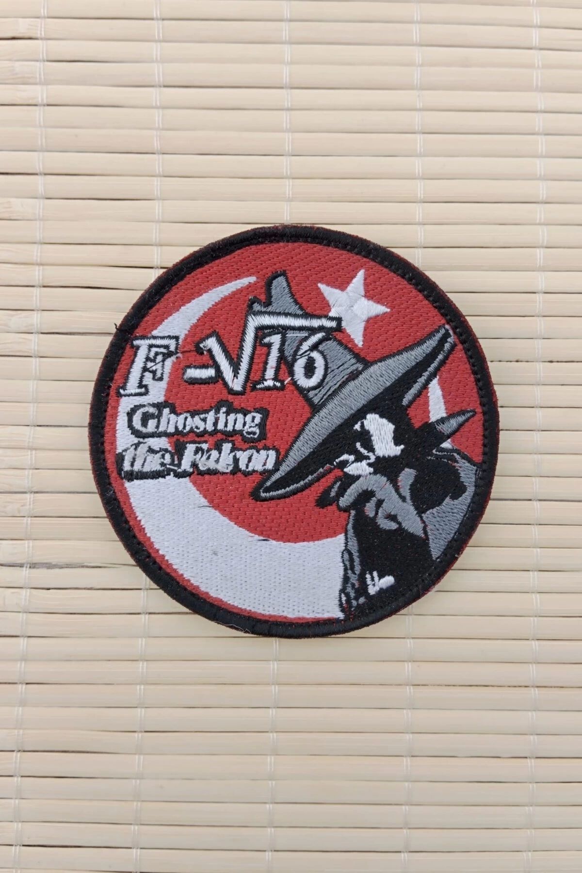 İZMİR ASKERİ MALZEME F V 16 Ghosting The Falcon Yazili Nakis islemeli Arma Pec Patch