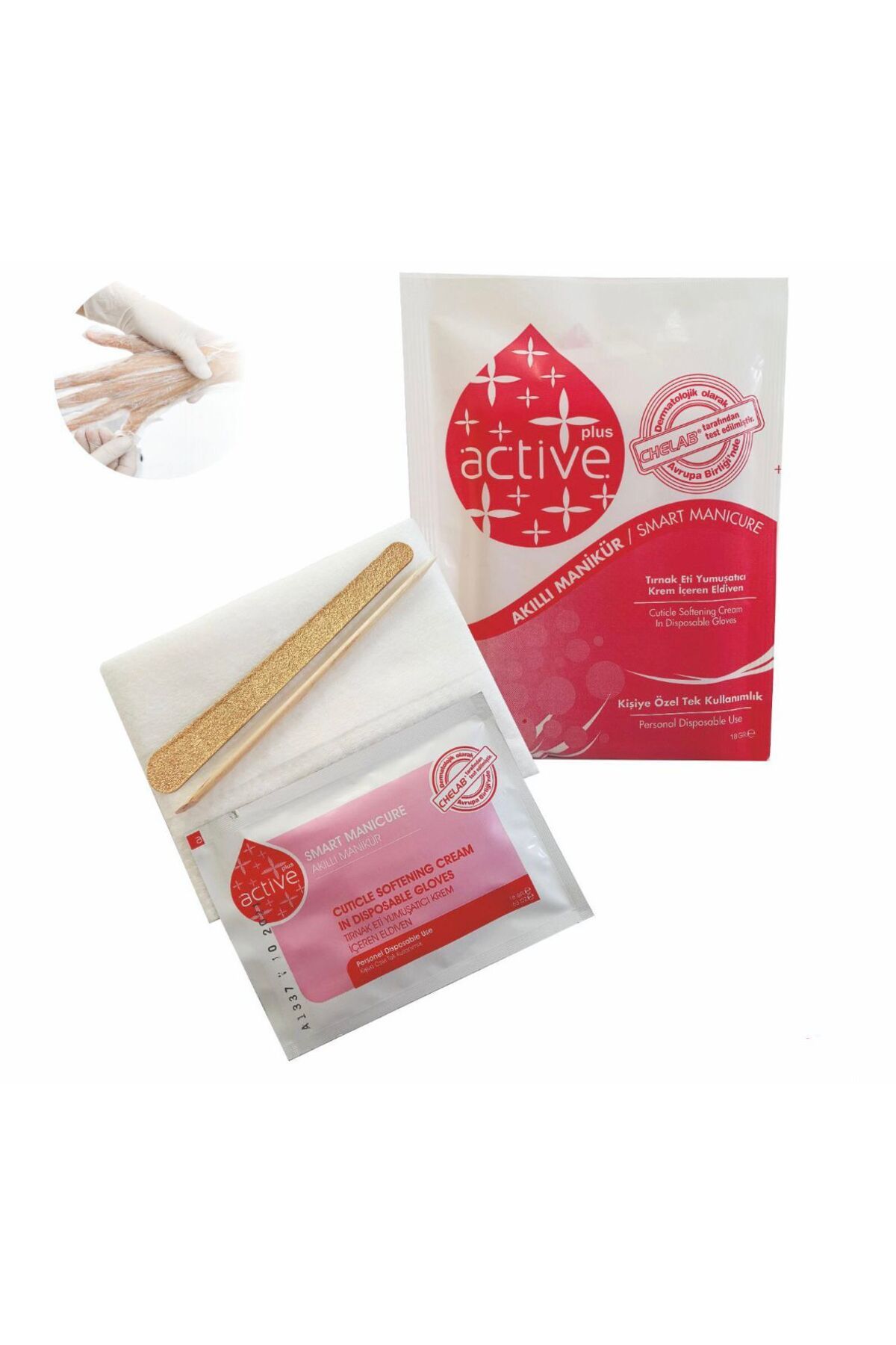 Active TEK KULLANIMLIK KİŞİYE ÖZEL HİJYENİK SUSUZ MANİKÜR SETİ 50 ADET'Lİ PAKET