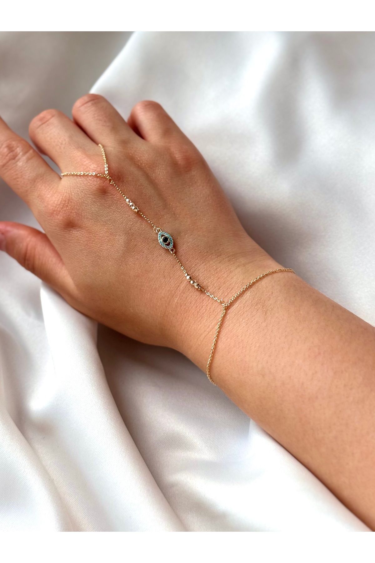 FASHİON JEWELRY Göz nazar boncuklu gold şahmeran