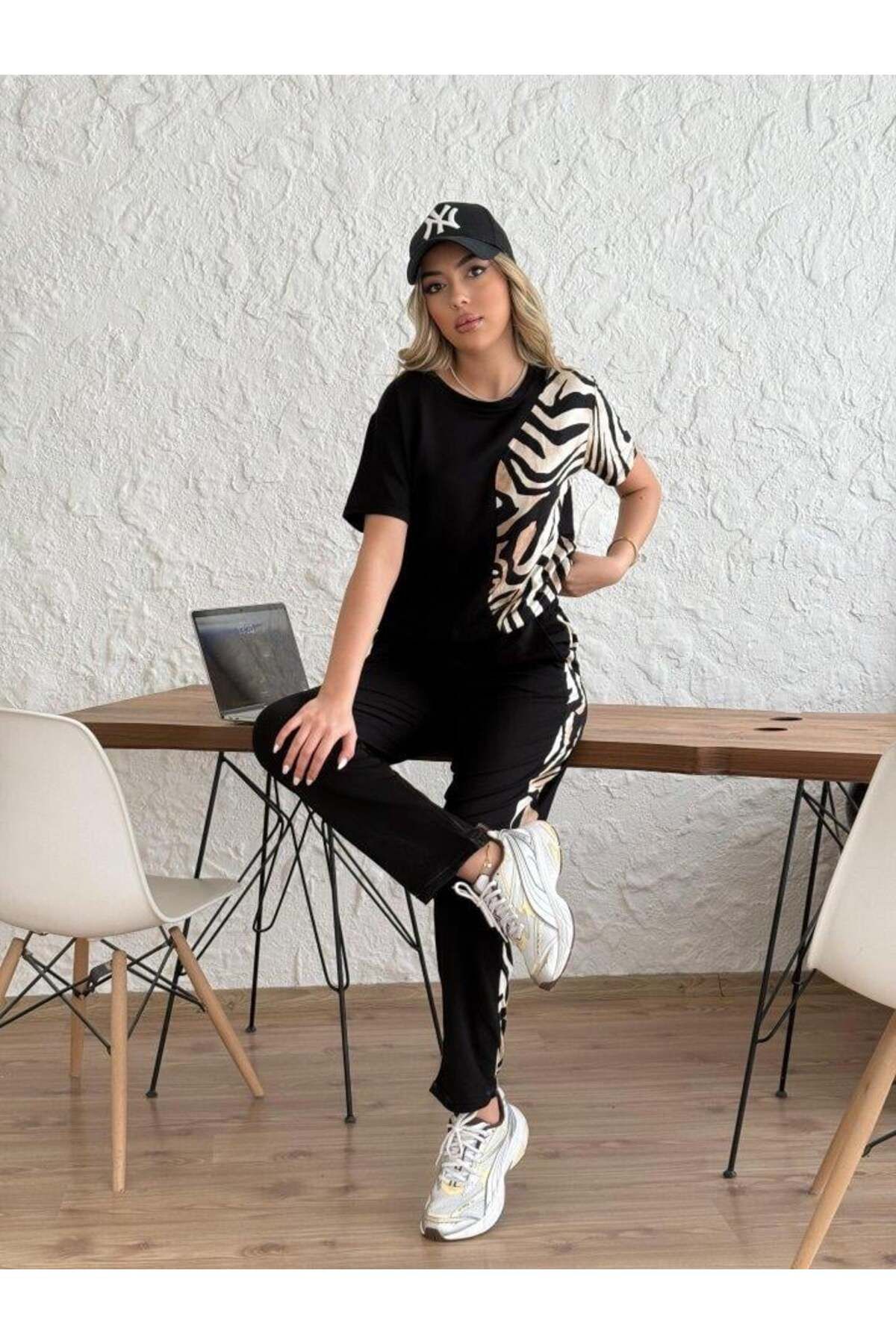 Butik MODAL KUMAŞ LEOPAR DESEN EŞOFMAN TAKIMI
