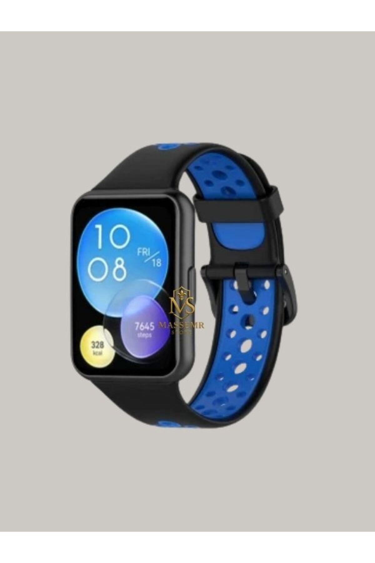 Massemr Huawei Watch Fit 2 Uyumlu Spor Delikli Silikon Kordon – Nefes Alabilir Ayarlanabilir Kayış