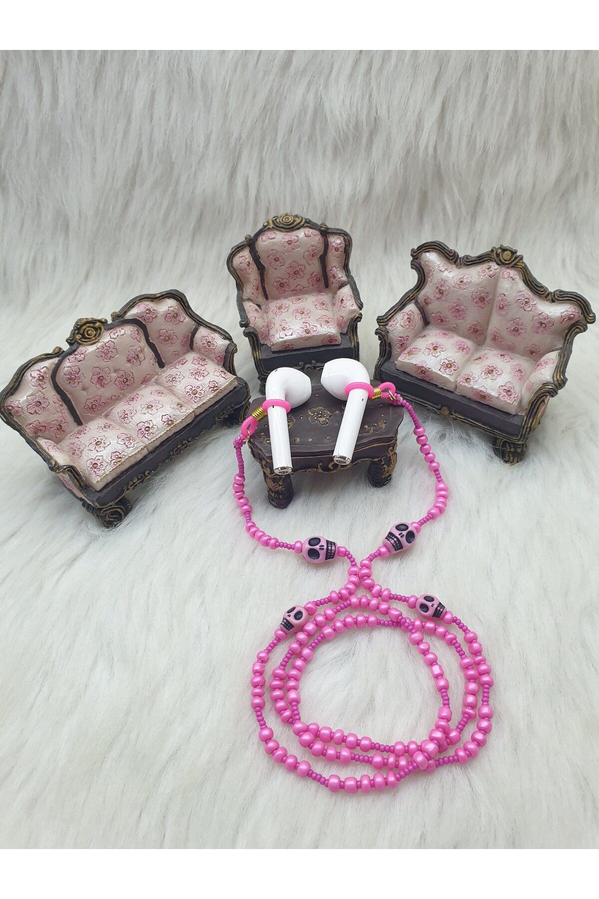 HAPPY HANDMADE Gotik Airpods Askısı/kulak Içi Kulaklık Aksesuarları/bebek Hediyelik