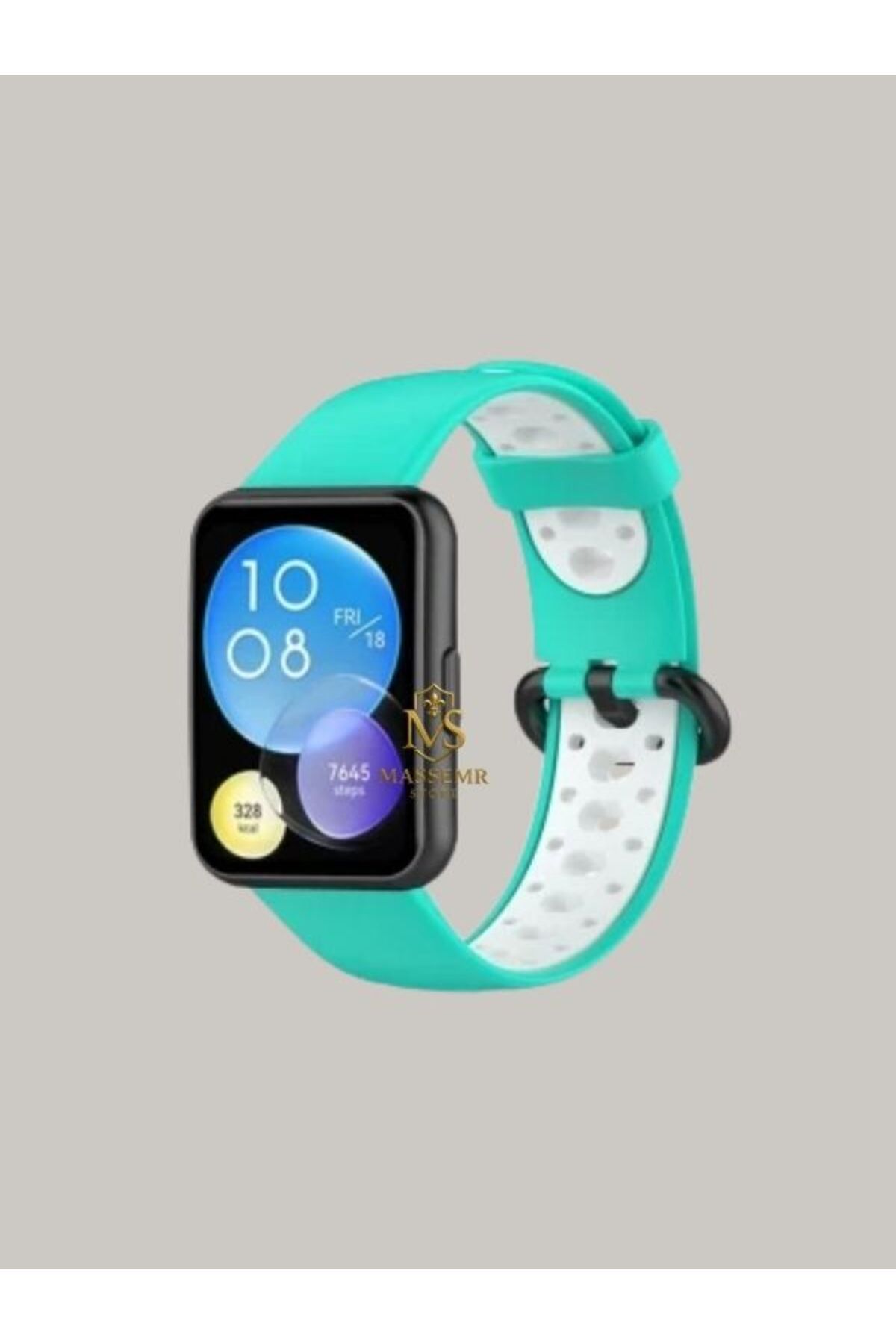 Massemr Huawei Watch Fit 2 Uyumlu Spor Delikli Silikon Kordon – Nefes Alabilir Ayarlanabilir Kayış