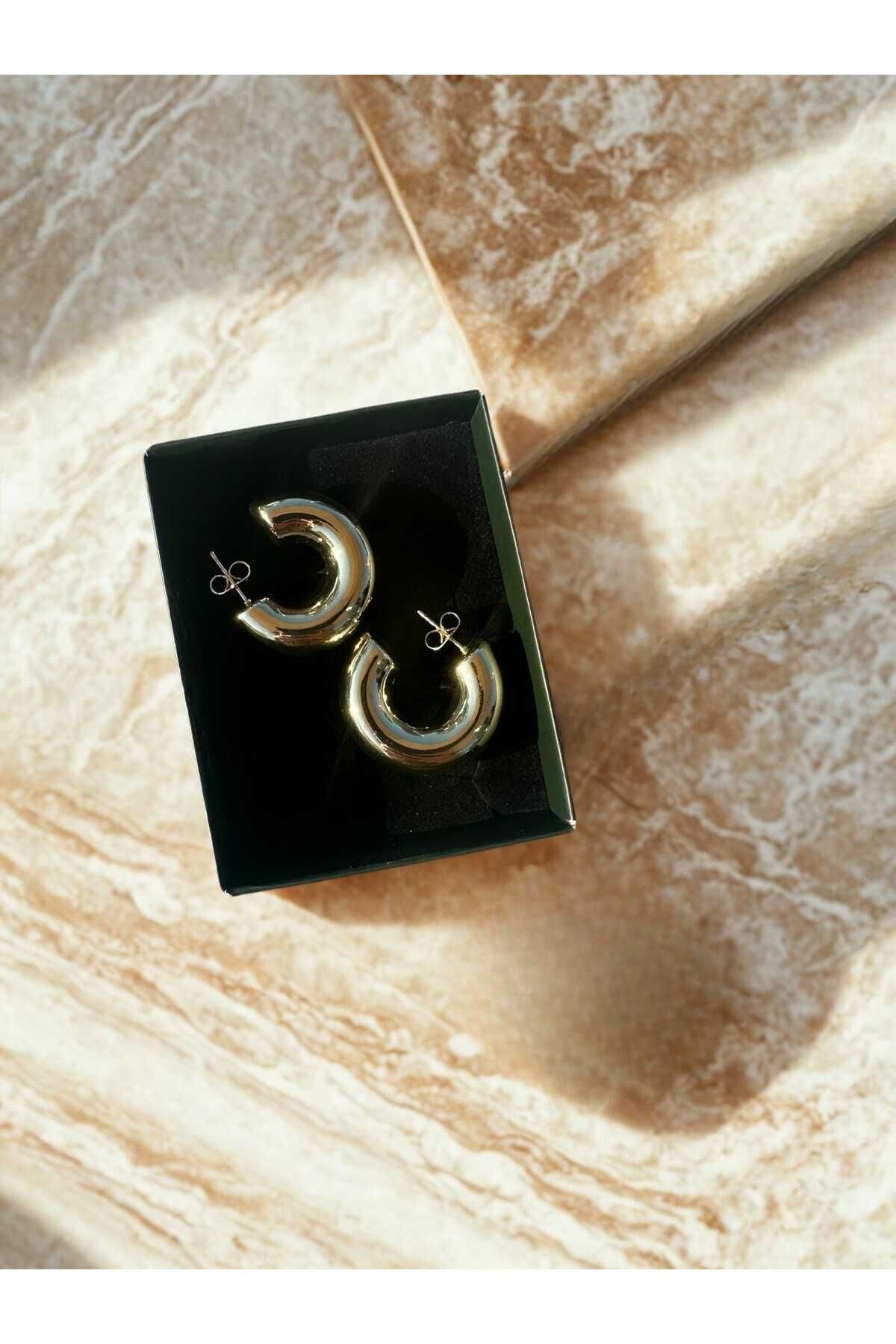 shop Yarım Halka Gold Küpe