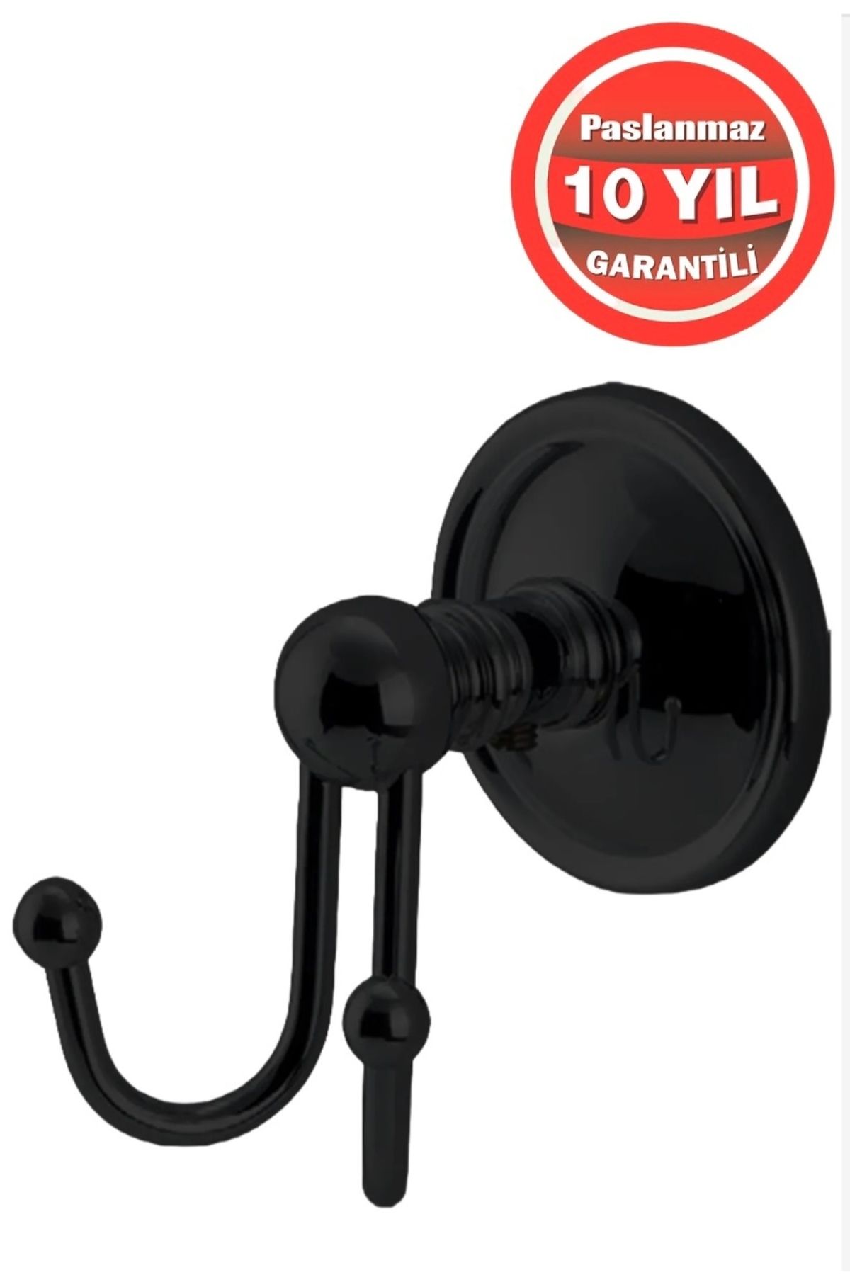 ÇELİK BANYO Paslanmaz Pirinç Mat Siyah Bella Bornozluk Askılık