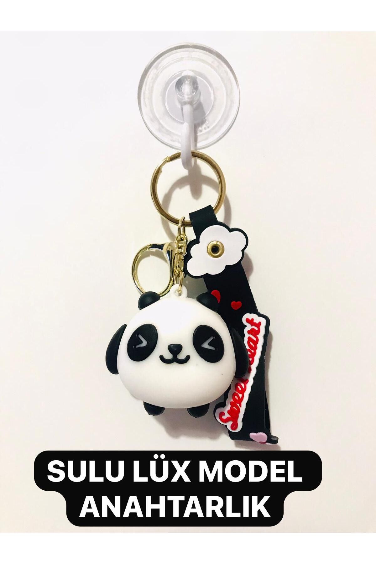 Bizde Ne Yok ki Sulu Figür Anahtarlık Lüks Büyük Boy 3 Farklı Model Figür (Kedicik-Tom-Sevimli Panda)