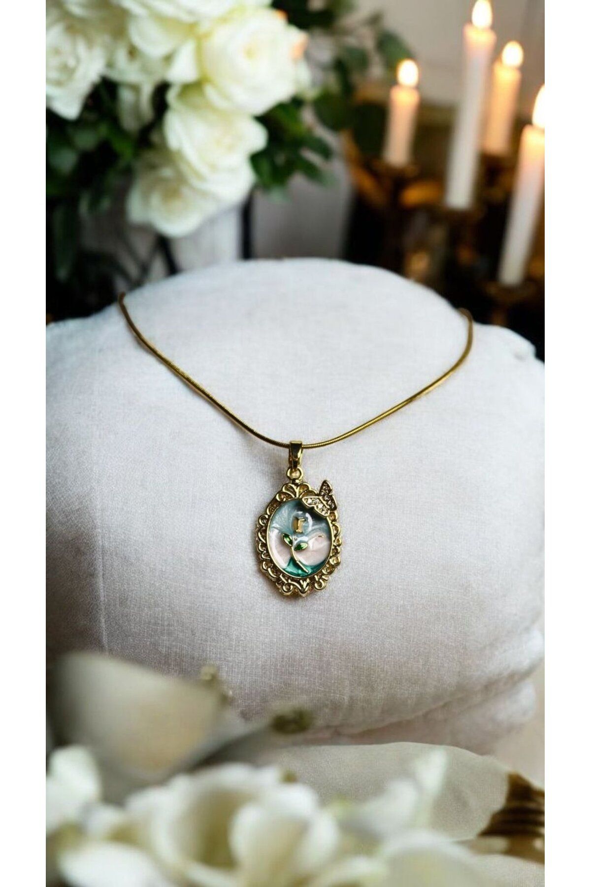 MIRADA JEWELRY Vintage Sanat Kolye Serisi: Serene Blossom