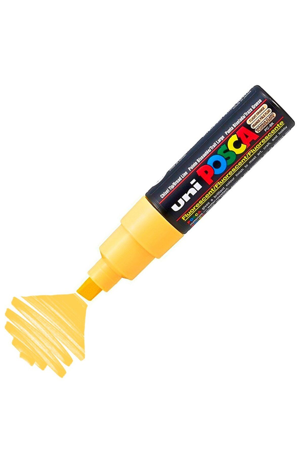 Uni Posca Marker Akrilik Boyama Kalemi Pc-8k Bold 8.0 Mm Floresan Açık Turuncu