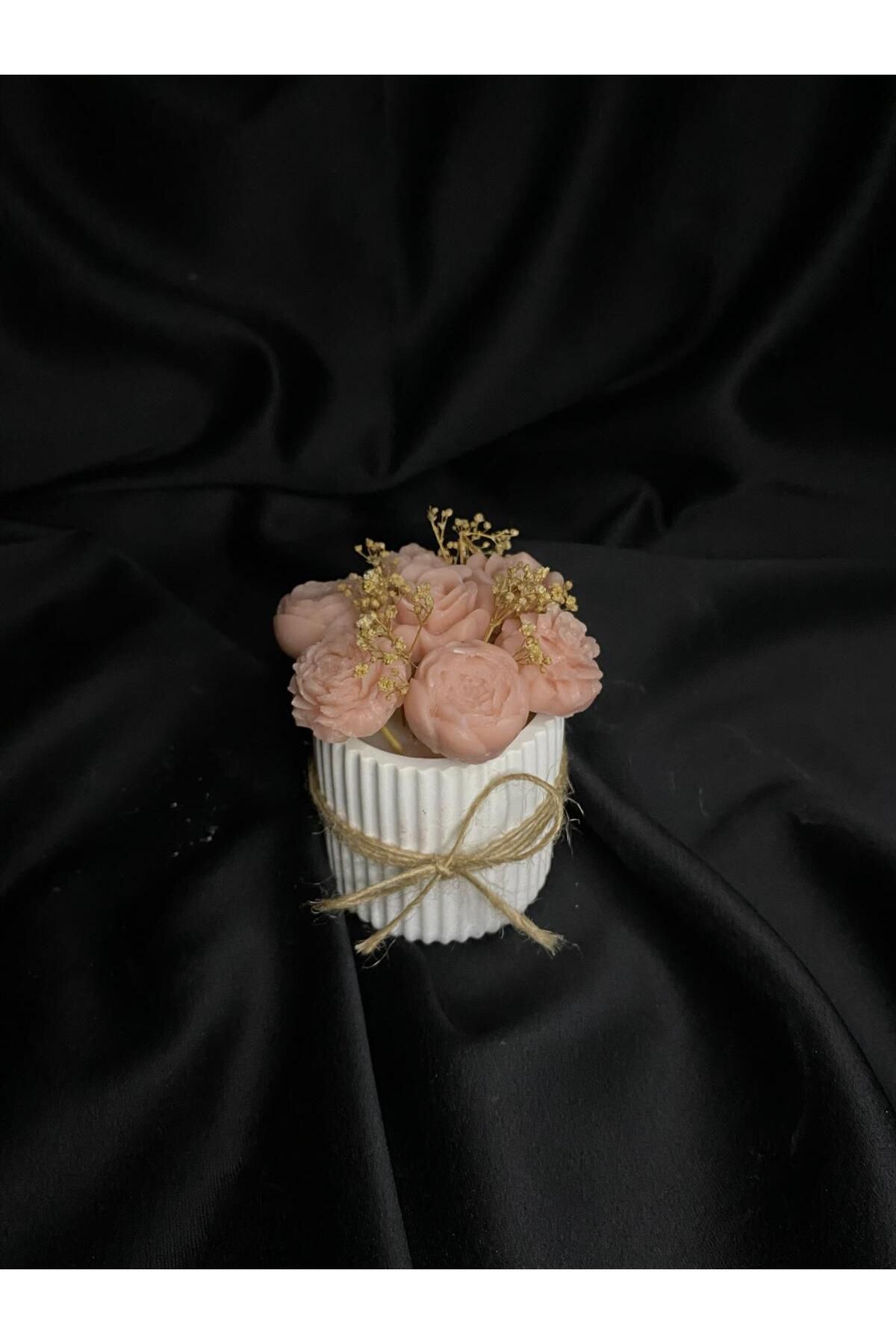 SafHomeDecor Solamayan Çiçek Buketi Mum