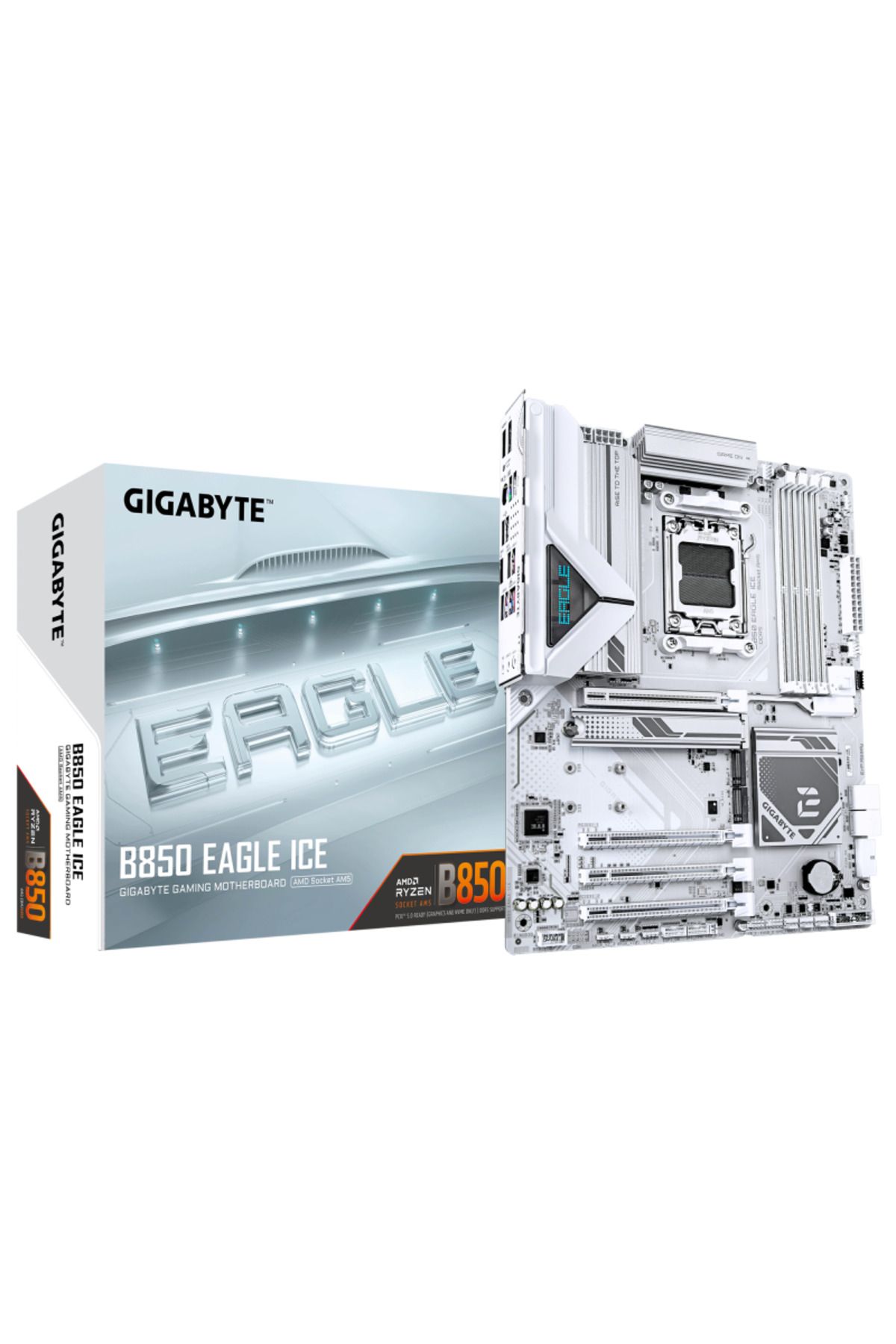 Gigabyte-Placa de Baza B850 EAGLE ICE AM5, 4x DDR5, 1x DP 1x HDMI, 1x PCIE 5.0 x16 1x PCIE 4.0 1
